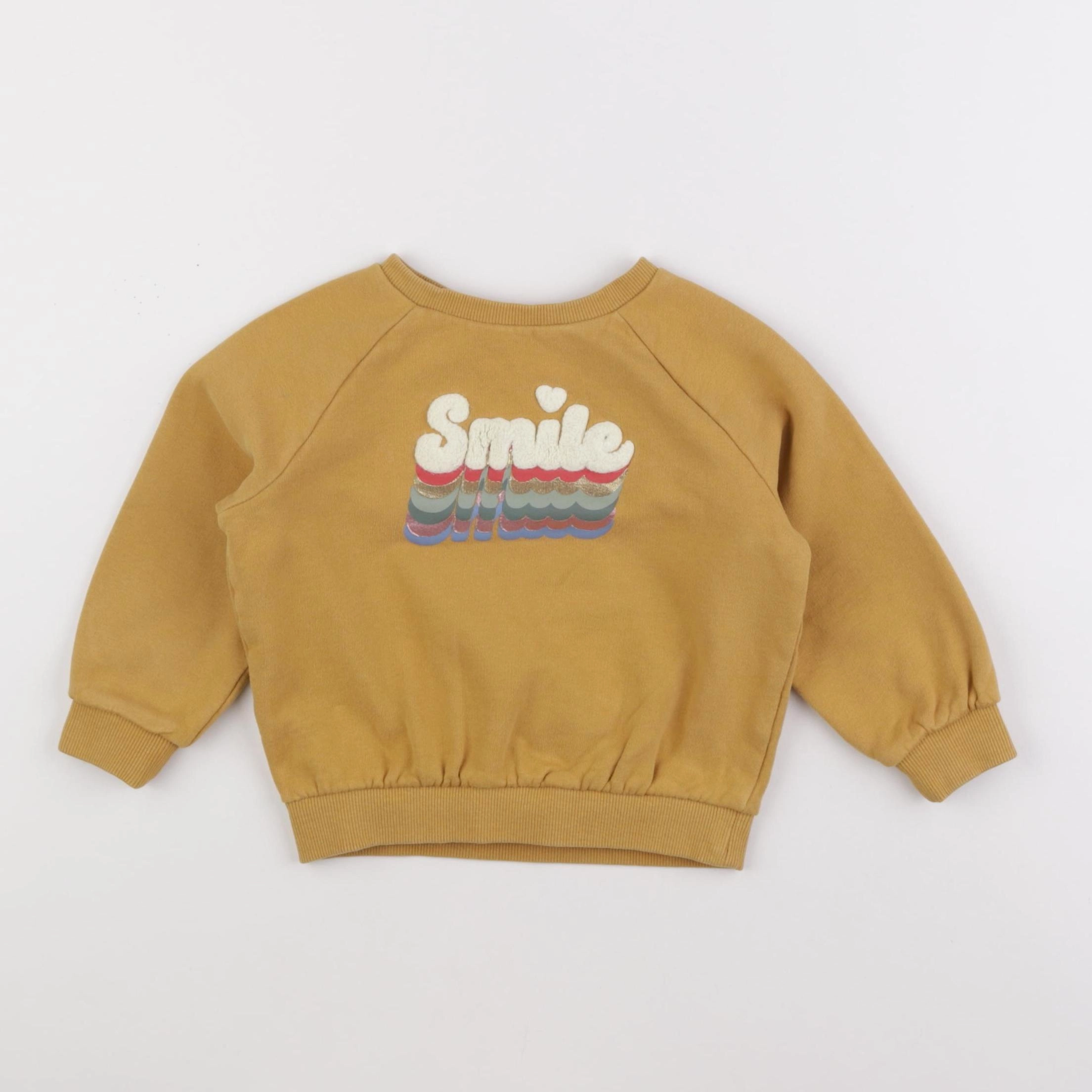 Vertbaudet - sweat jaune - 3 ans