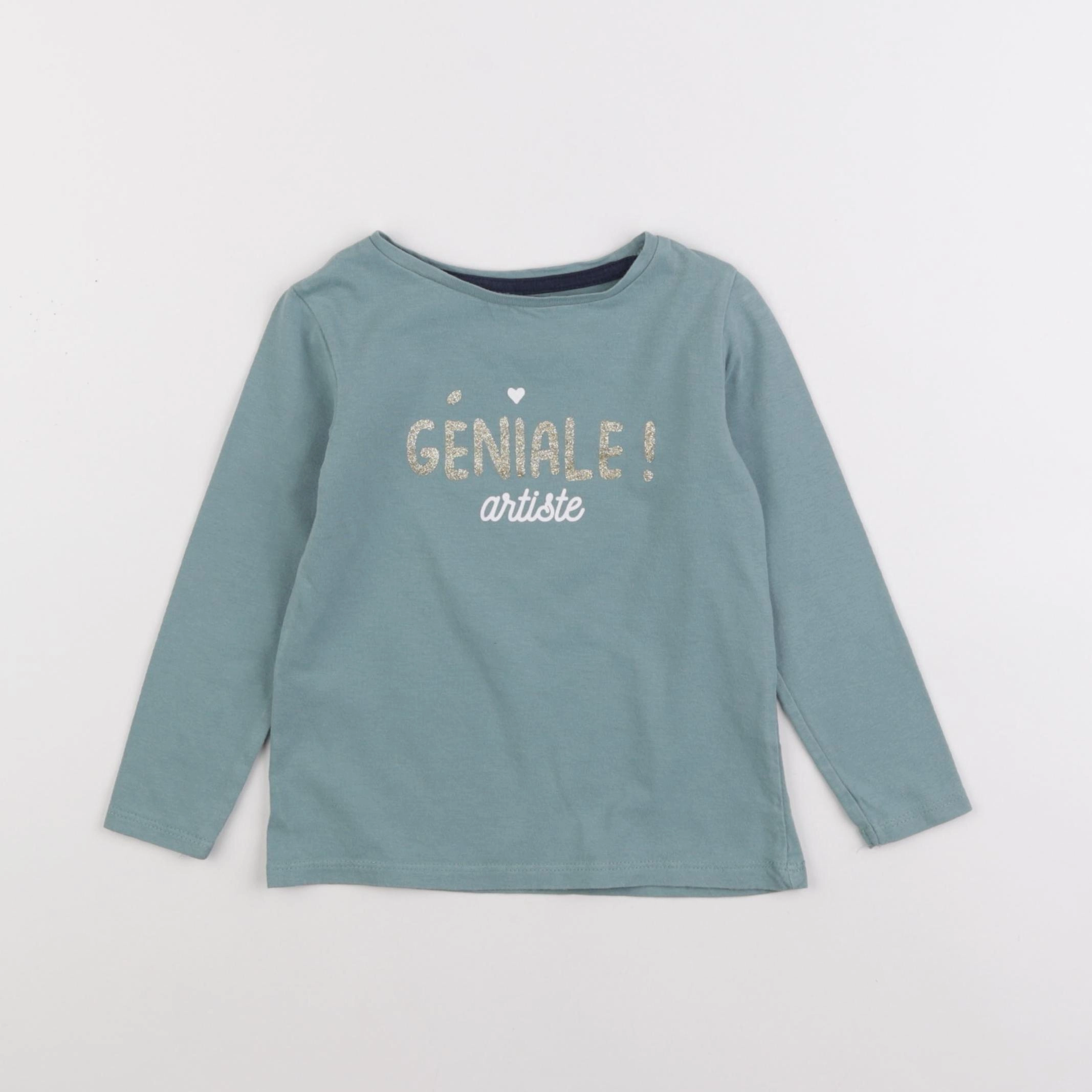 Vertbaudet - tee-shirt bleu - 3 ans