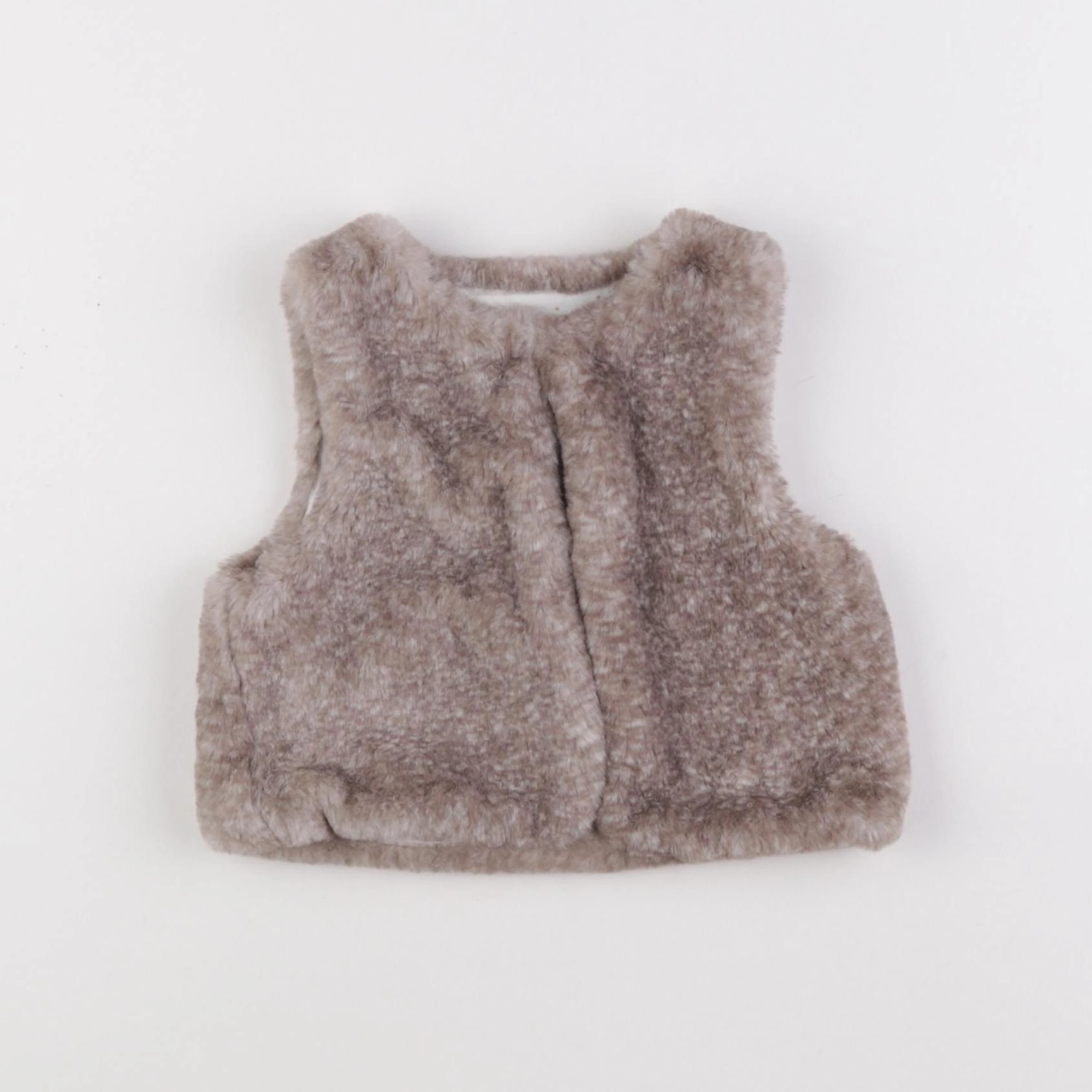 Vertbaudet - gilet beige - 12 mois