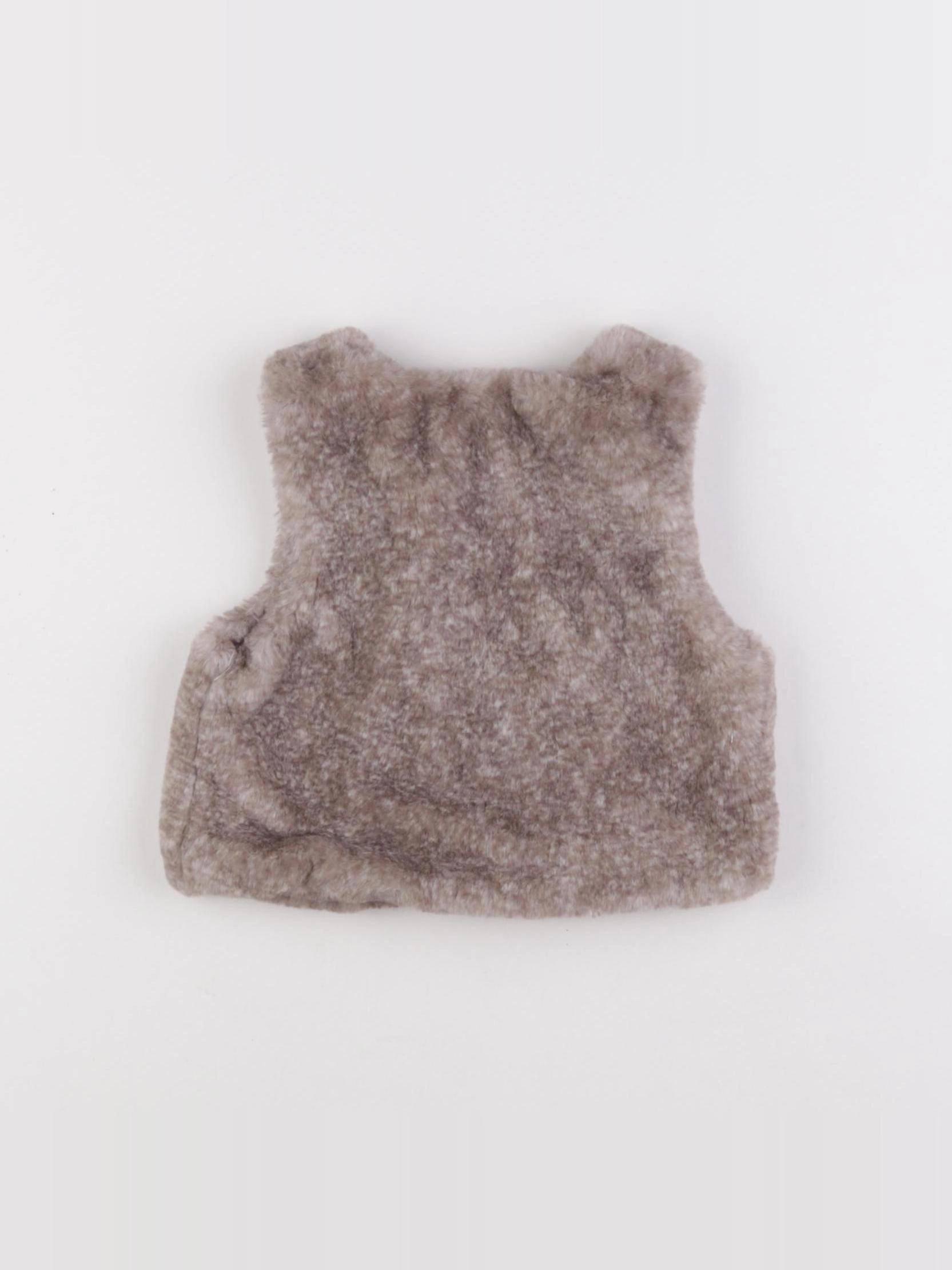 Vertbaudet - gilet beige - 12 mois