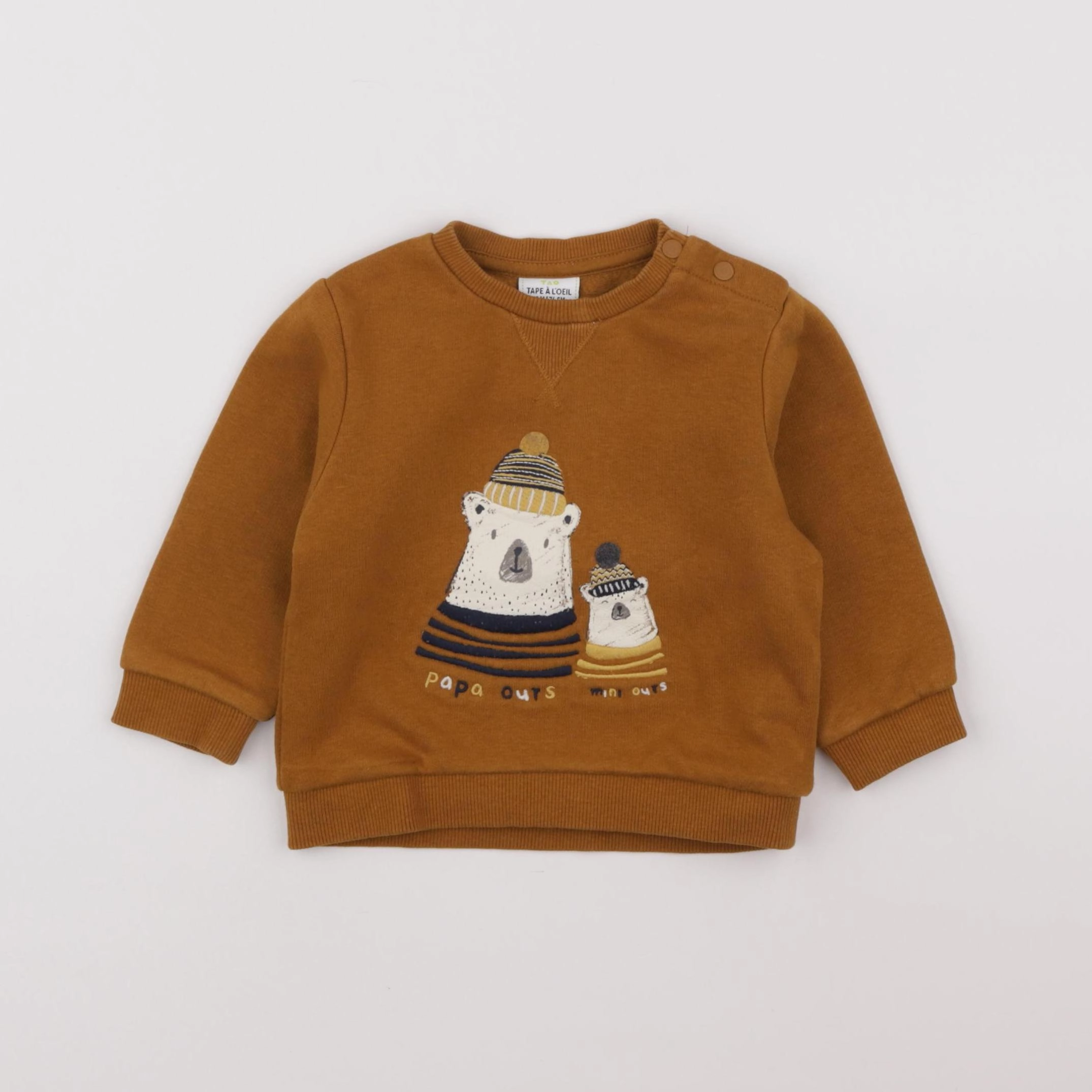 Tape à l'oeil - sweat marron - 12 mois