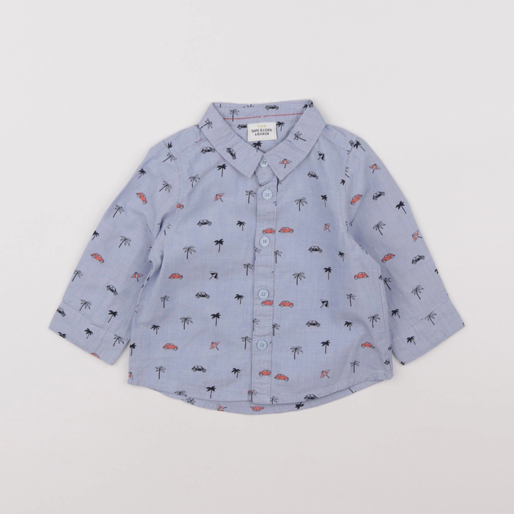 Tape à l'oeil - chemise bleu - 6 mois