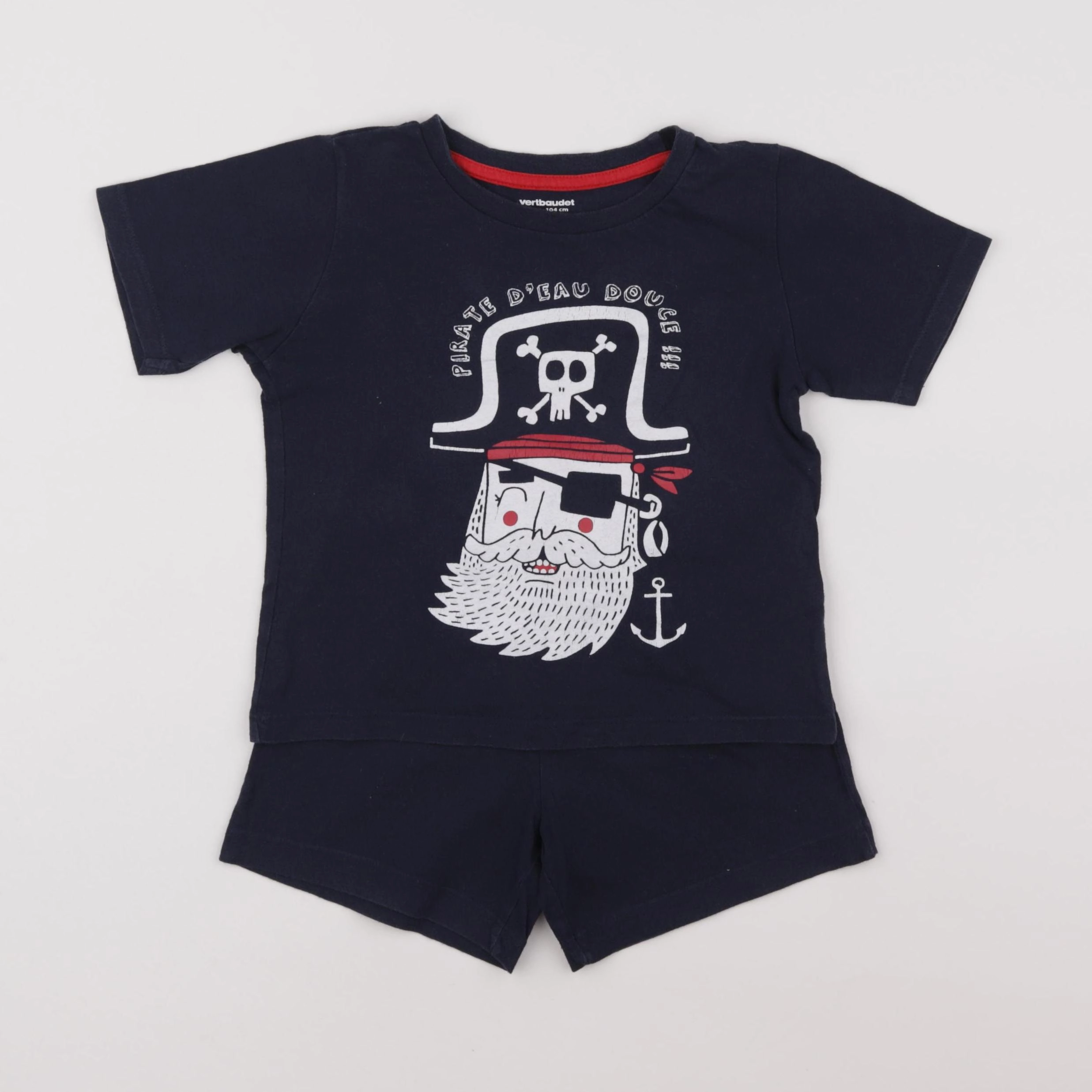 Vertbaudet - pyjama coton bleu - 4 ans