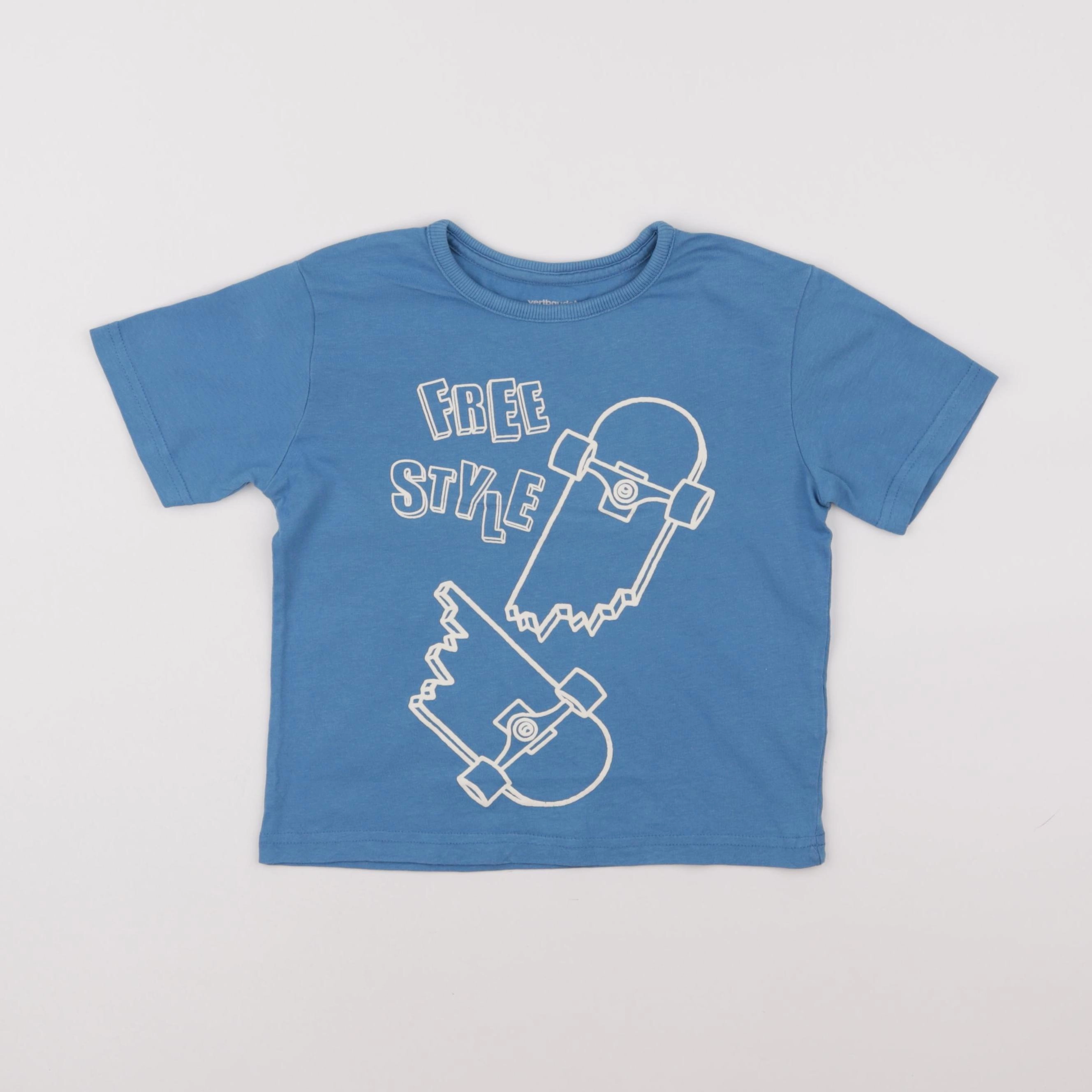 Vertbaudet - tee-shirt bleu - 5 ans