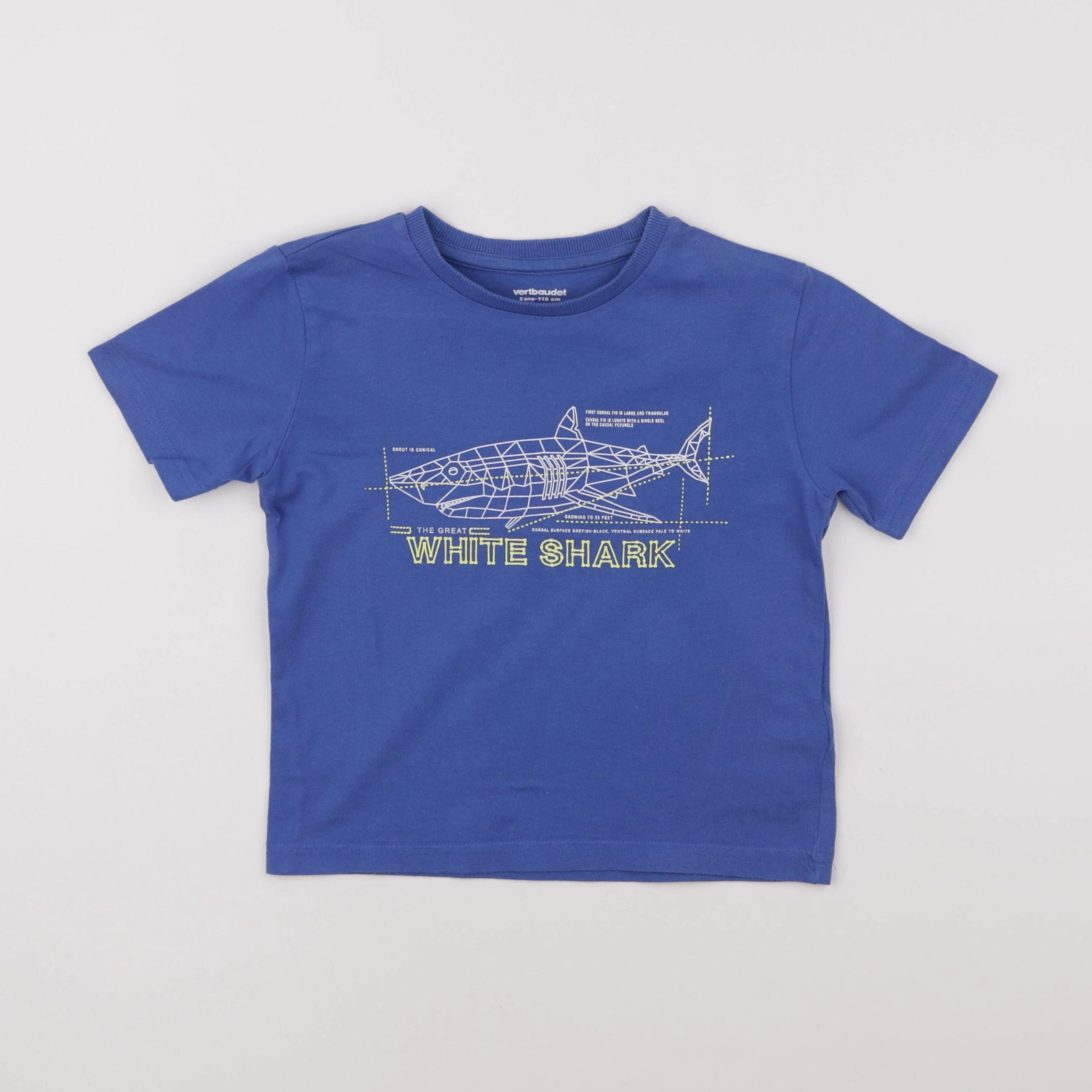 Vertbaudet - tee-shirt bleu - 5 ans