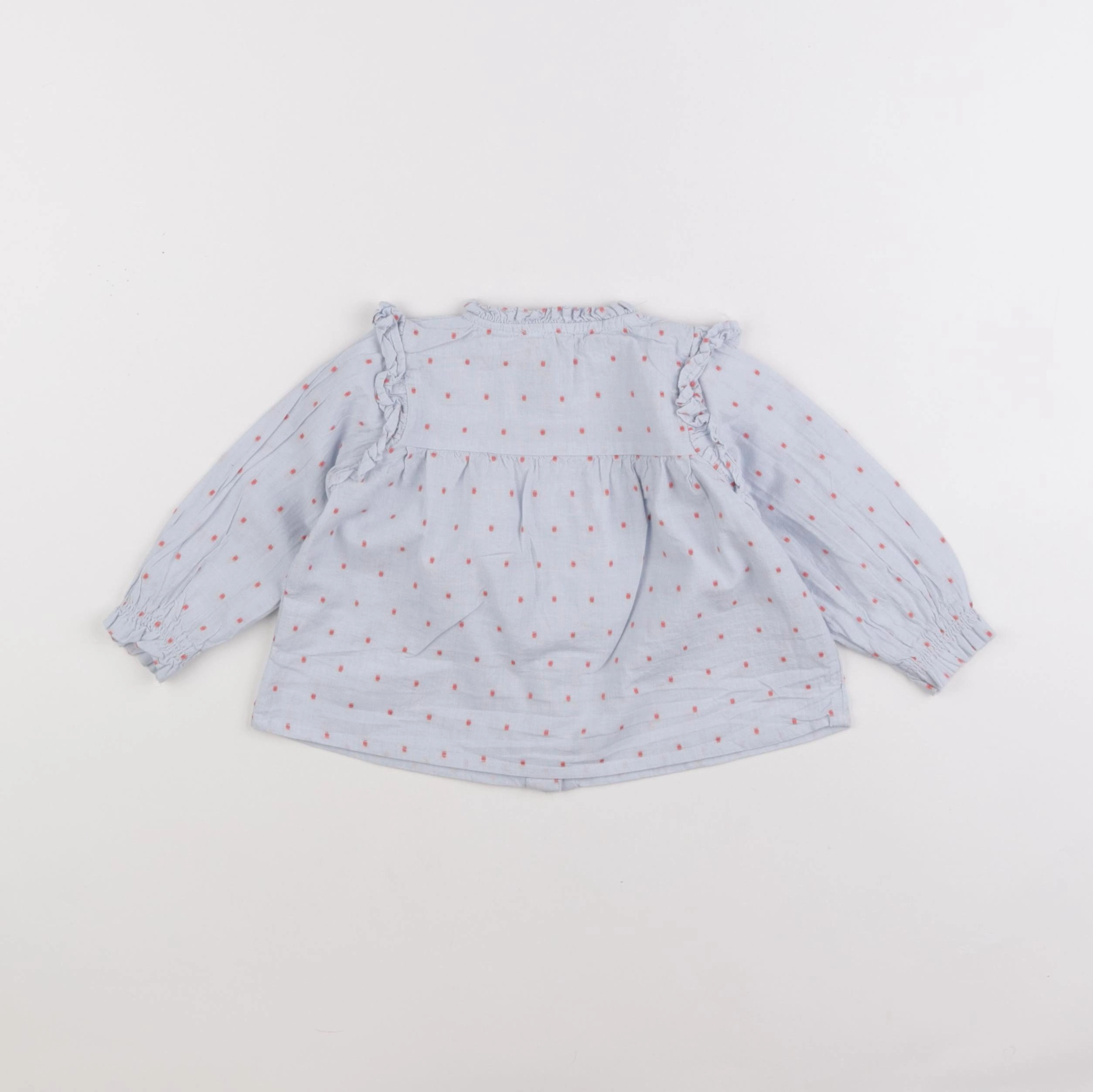 Vertbaudet - blouse bleu - 12 mois