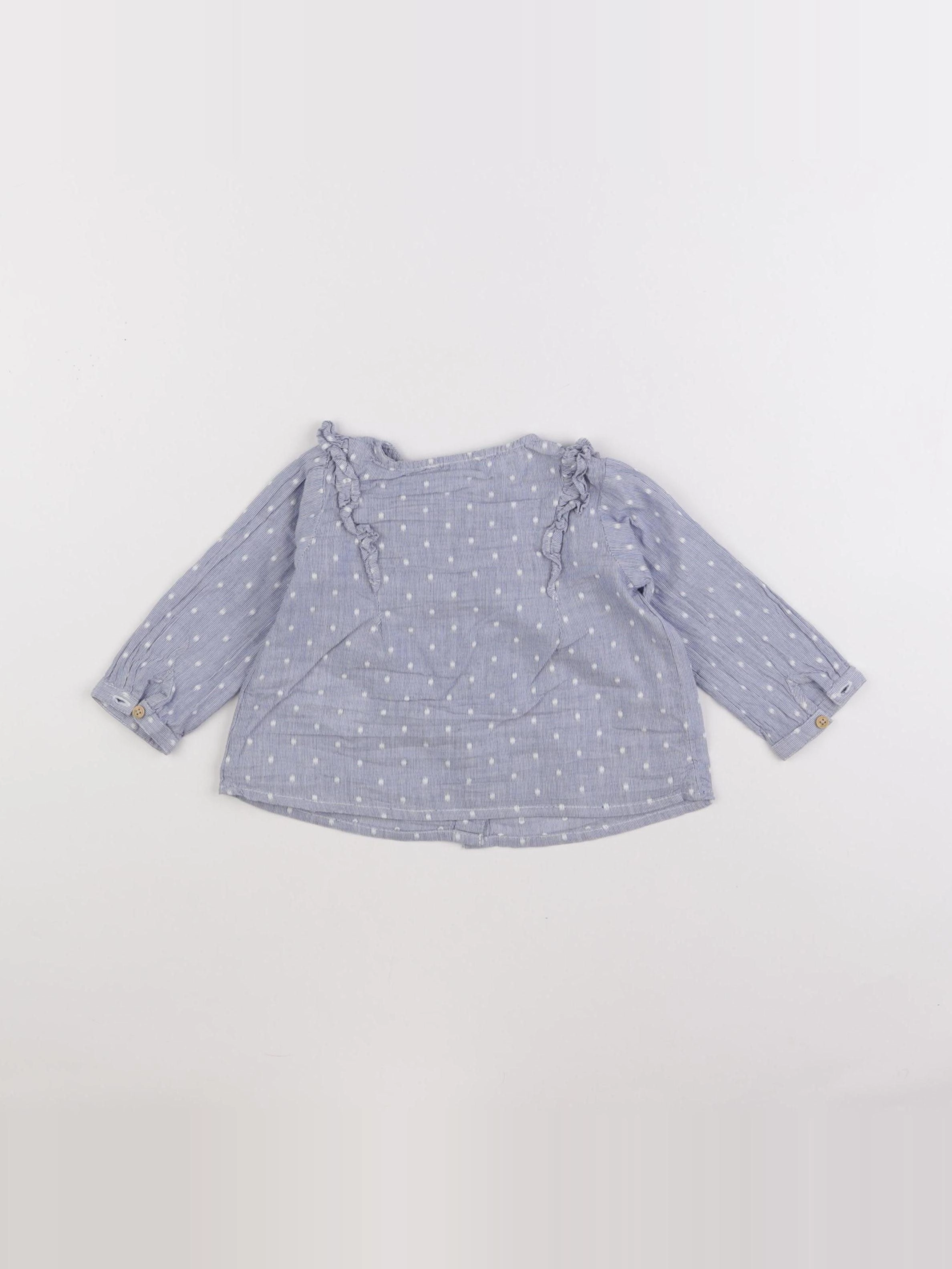 Vertbaudet - blouse bleu - 9 mois