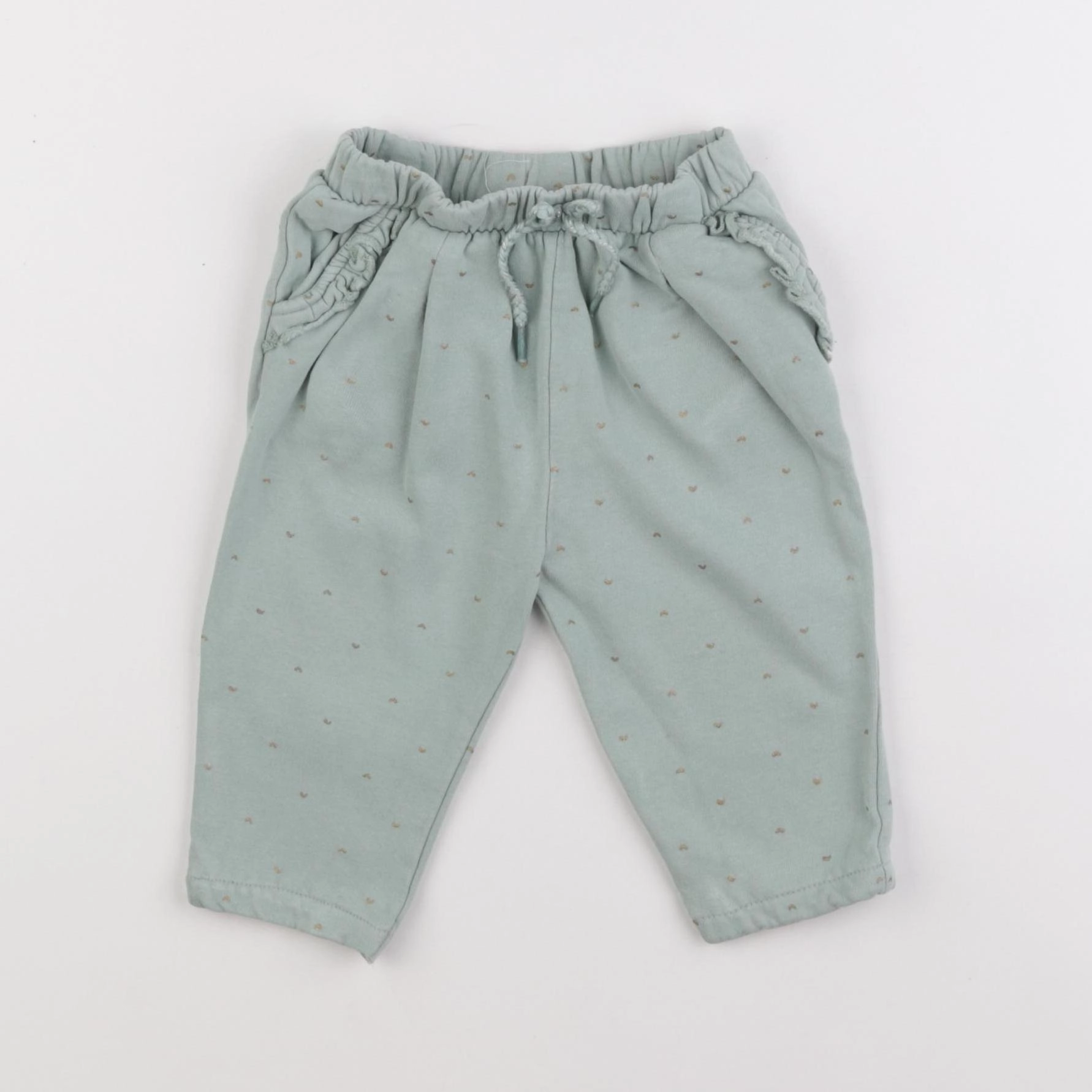 Vertbaudet - pantalon vert - 12 mois