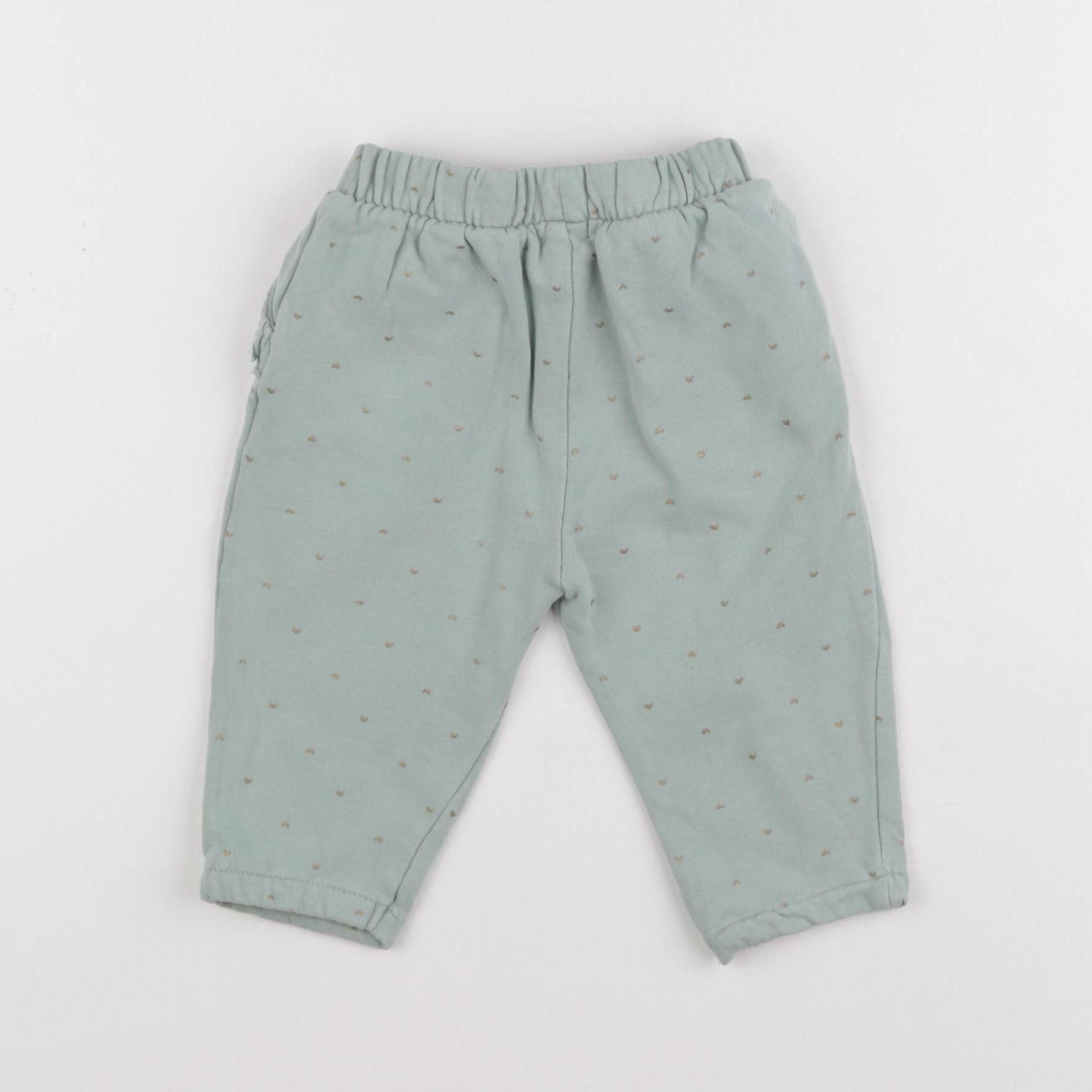Vertbaudet - pantalon vert - 12 mois