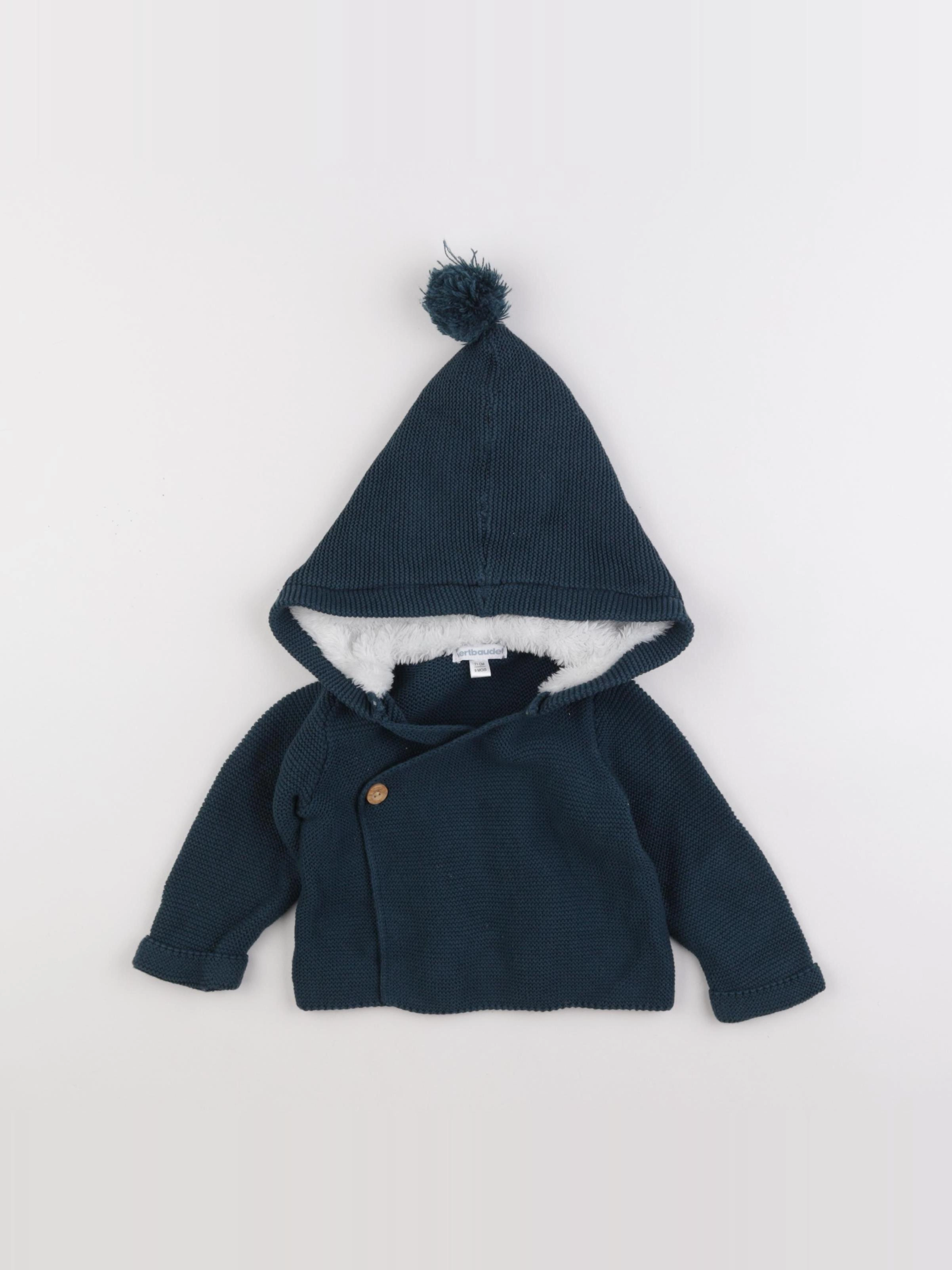 Vertbaudet - gilet bleu - 9 mois