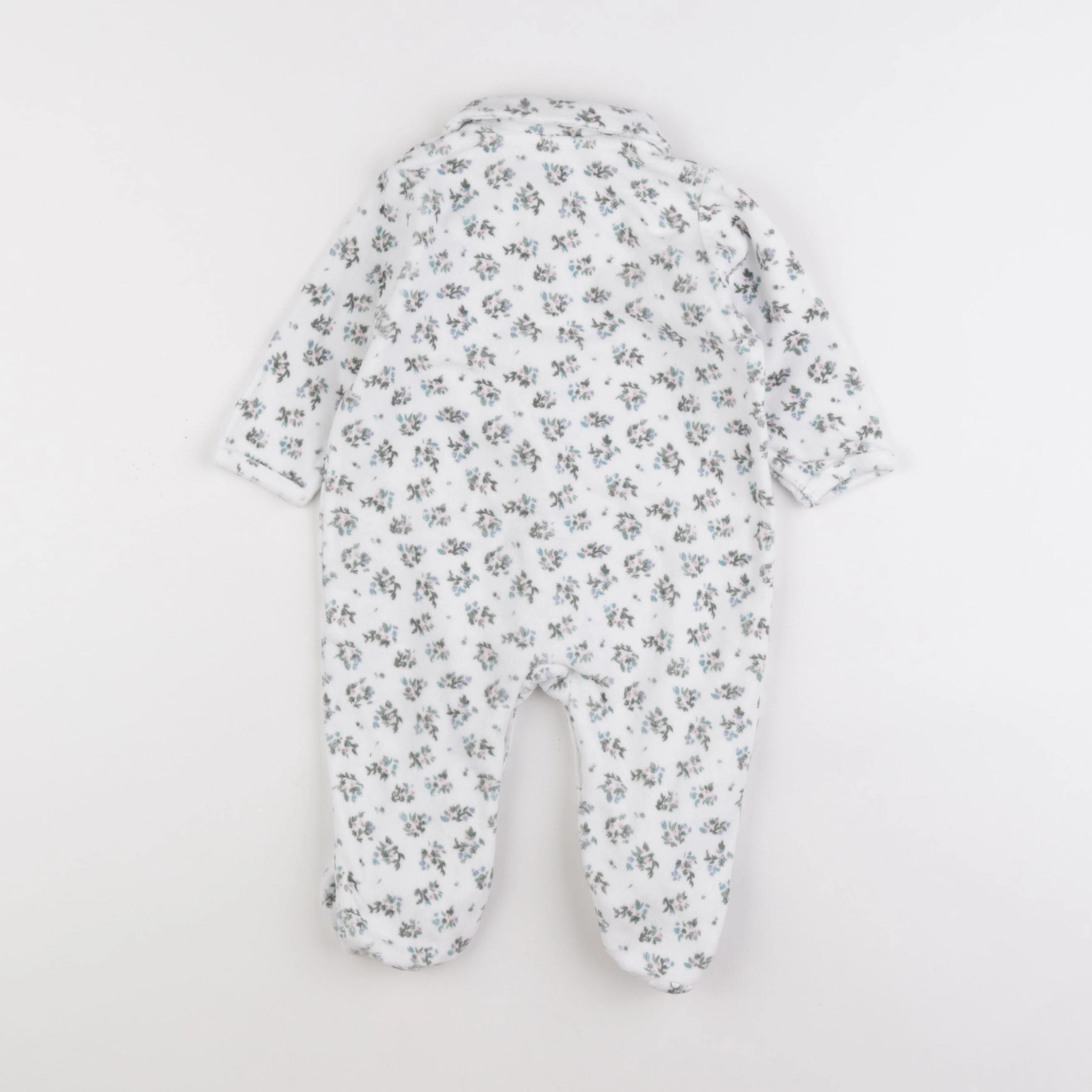 Vertbaudet - pyjama velours blanc - 12 mois