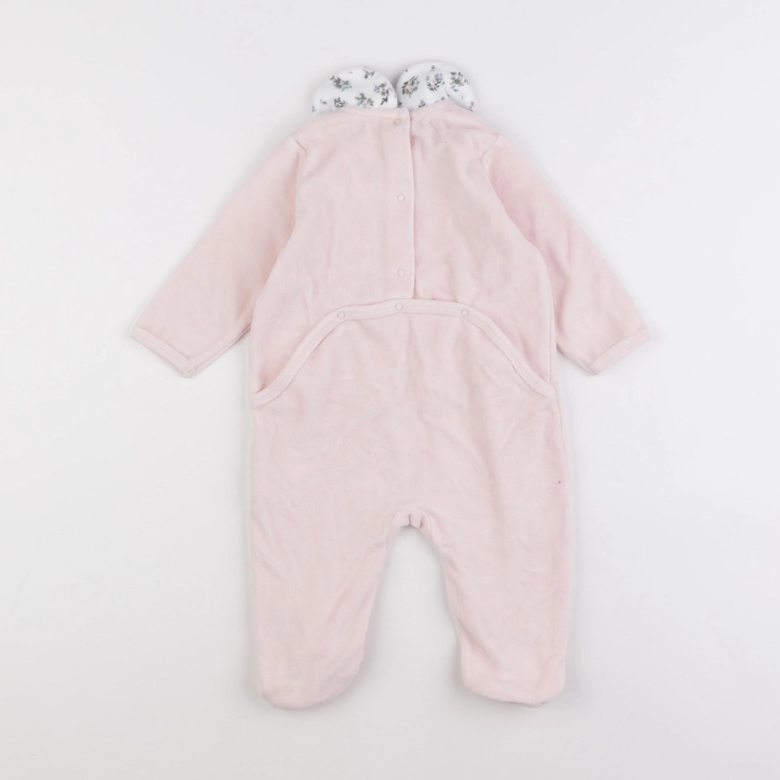 Vertbaudet - pyjama velours rose - 12 mois