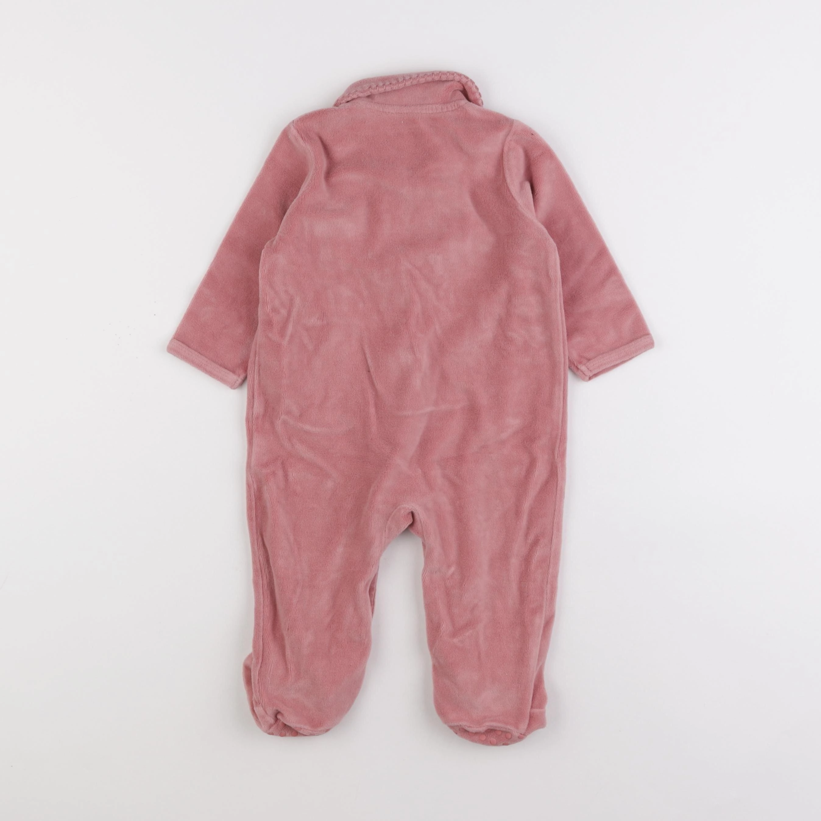 Vertbaudet - pyjama velours rose - 12 mois