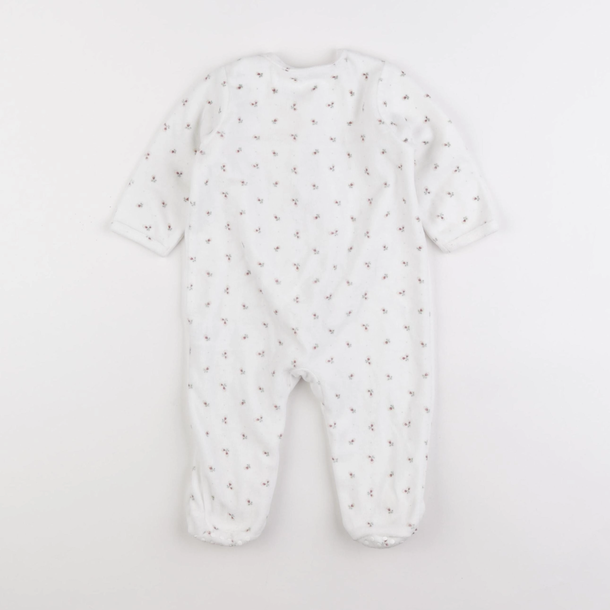 Vertbaudet - pyjama velours blanc - 12 mois