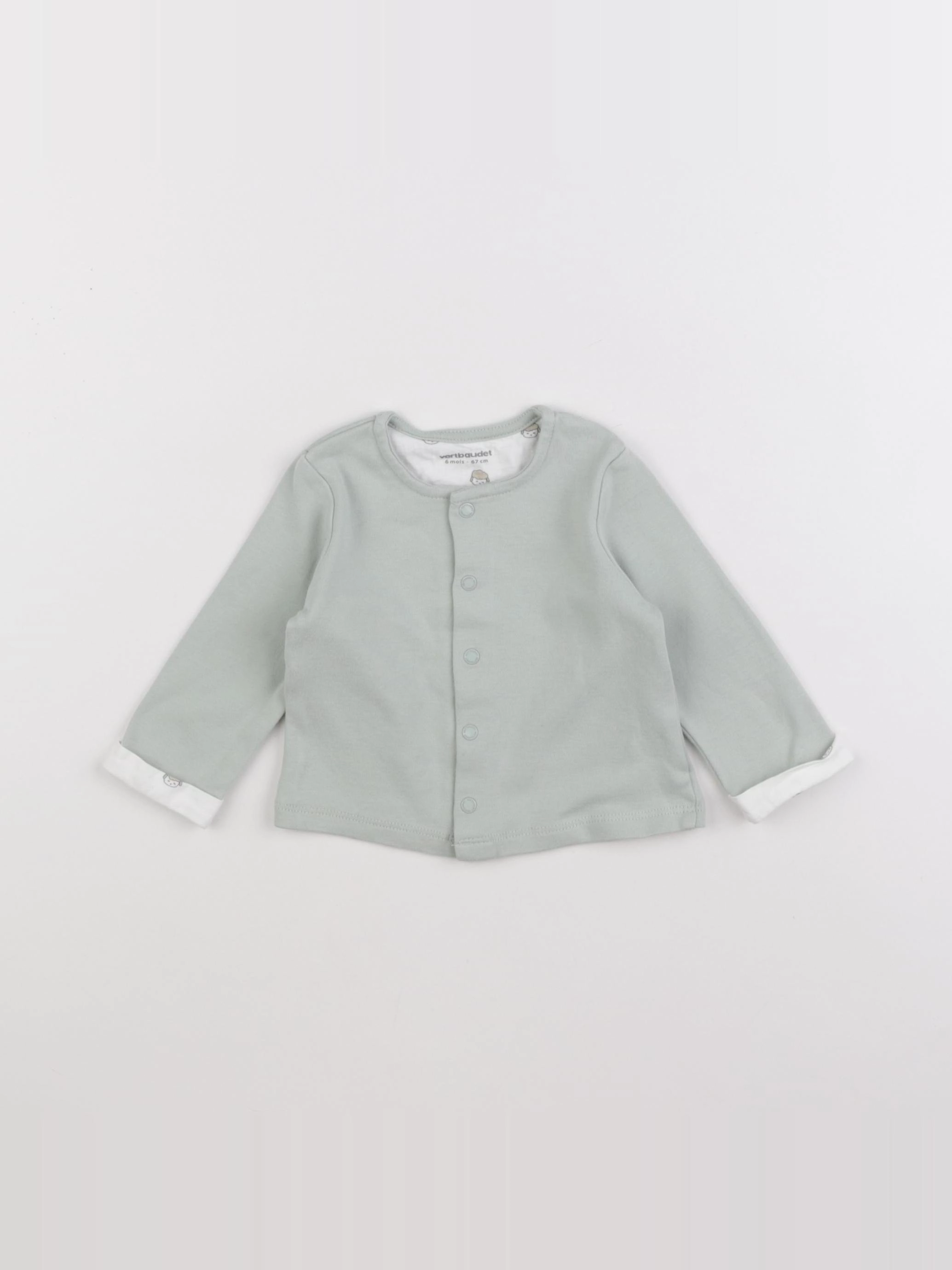 Vertbaudet - gilet vert - 6 mois