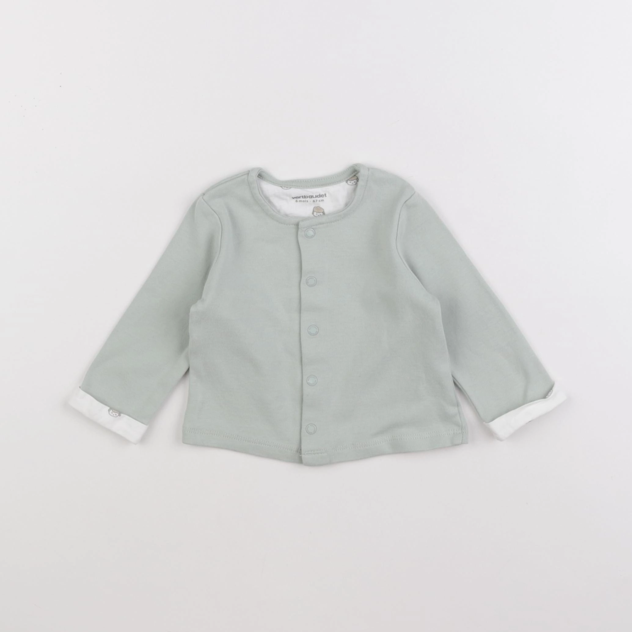 Vertbaudet - gilet vert - 6 mois