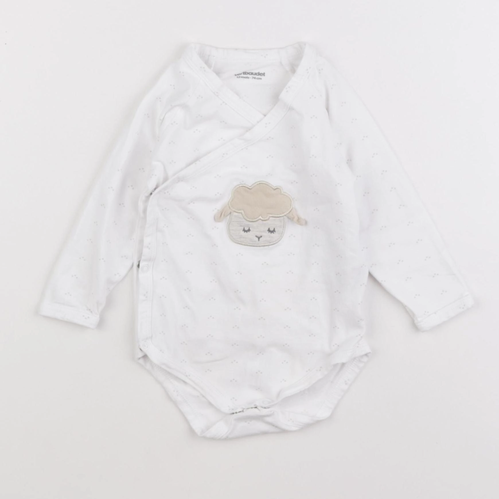 Vertbaudet - body blanc - 12 mois