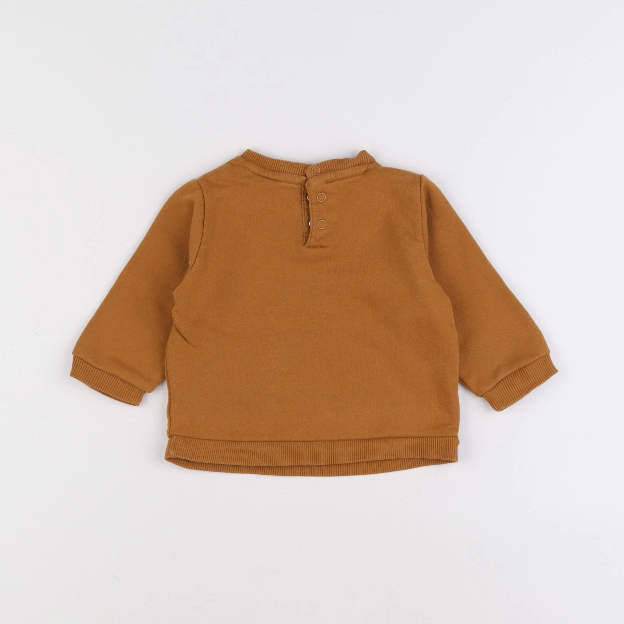Tape à l'oeil - sweat marron - 6 mois