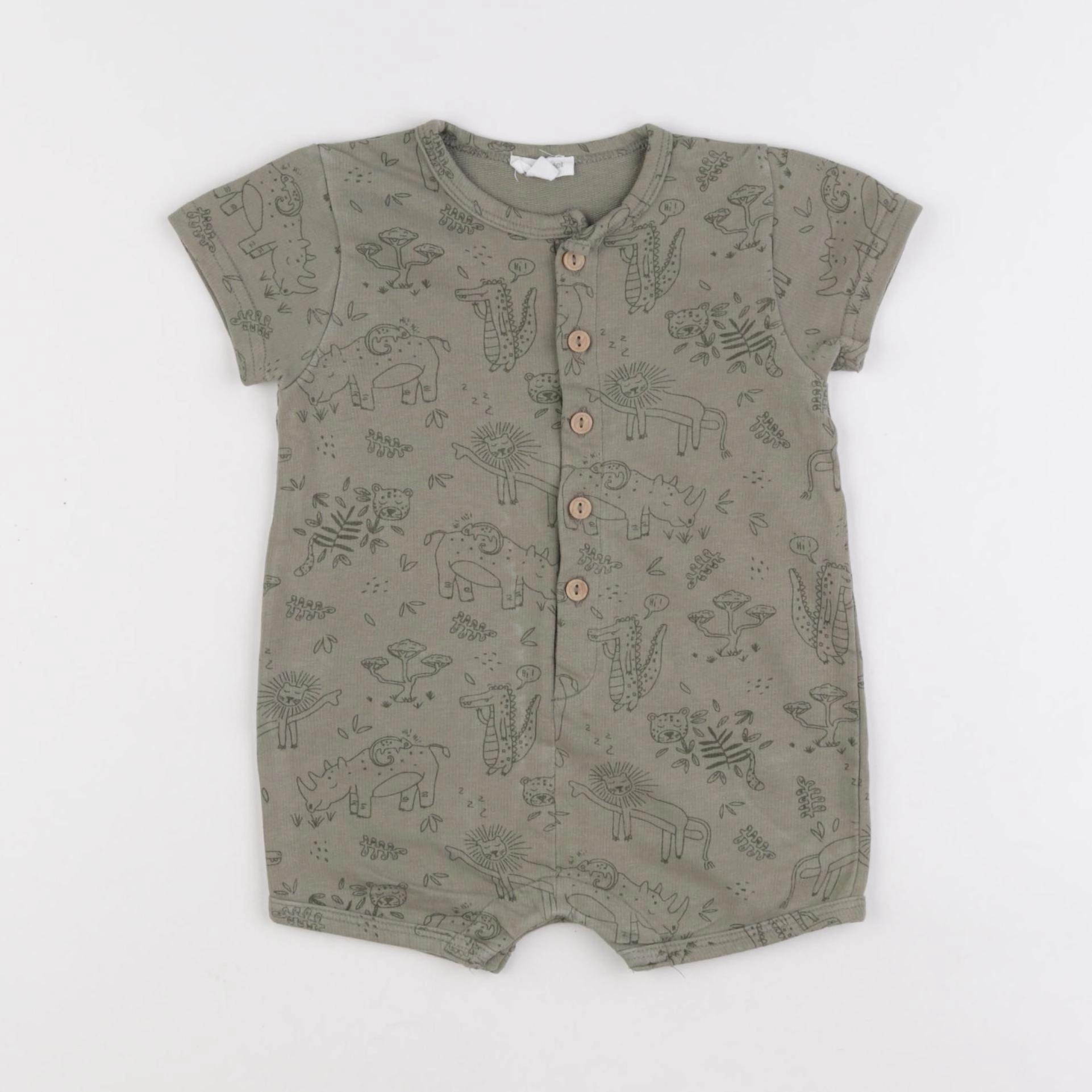 Tape à l'oeil - pyjama coton vert - 12 mois