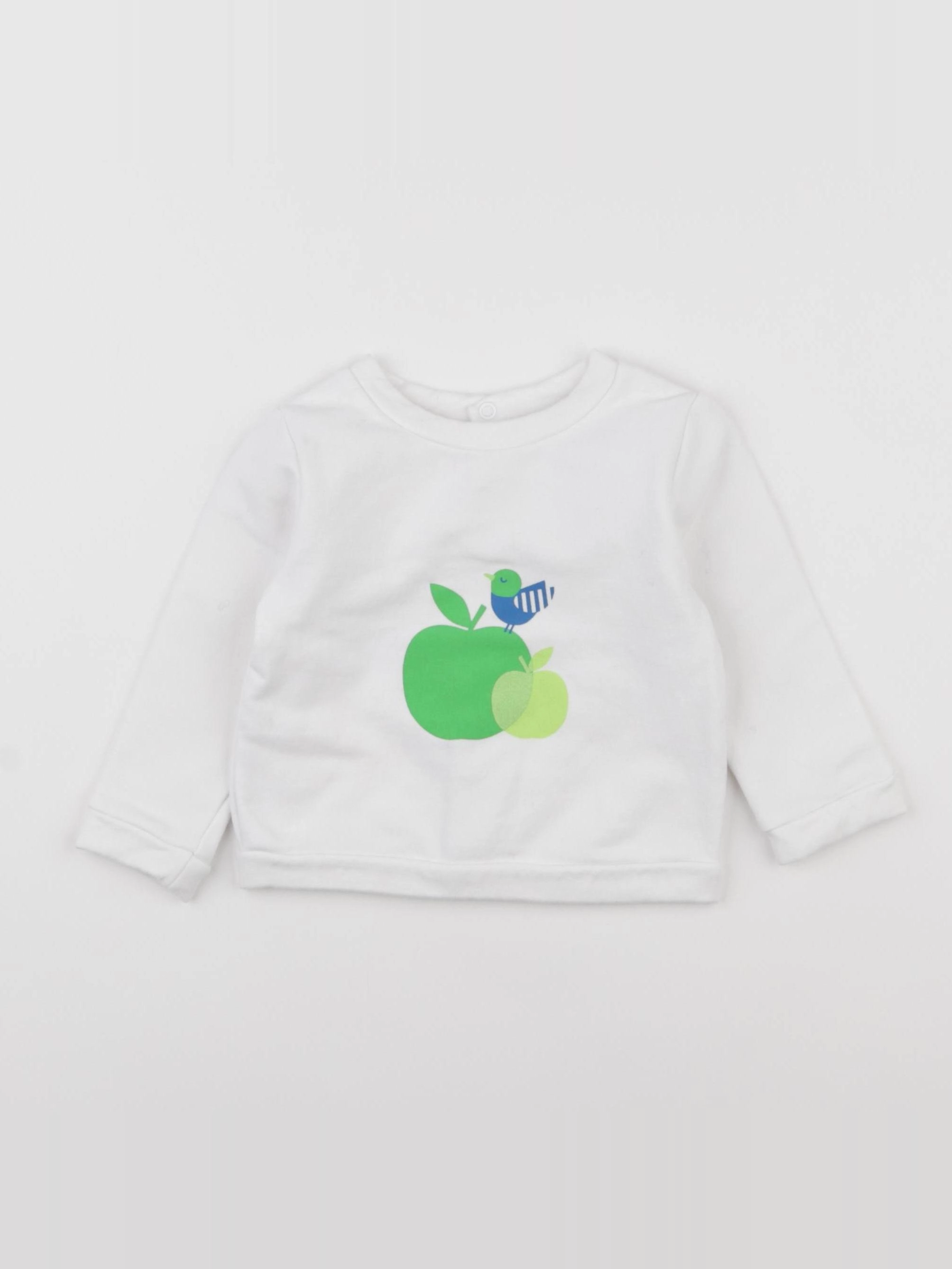 Jacadi - sweat blanc - 12 mois