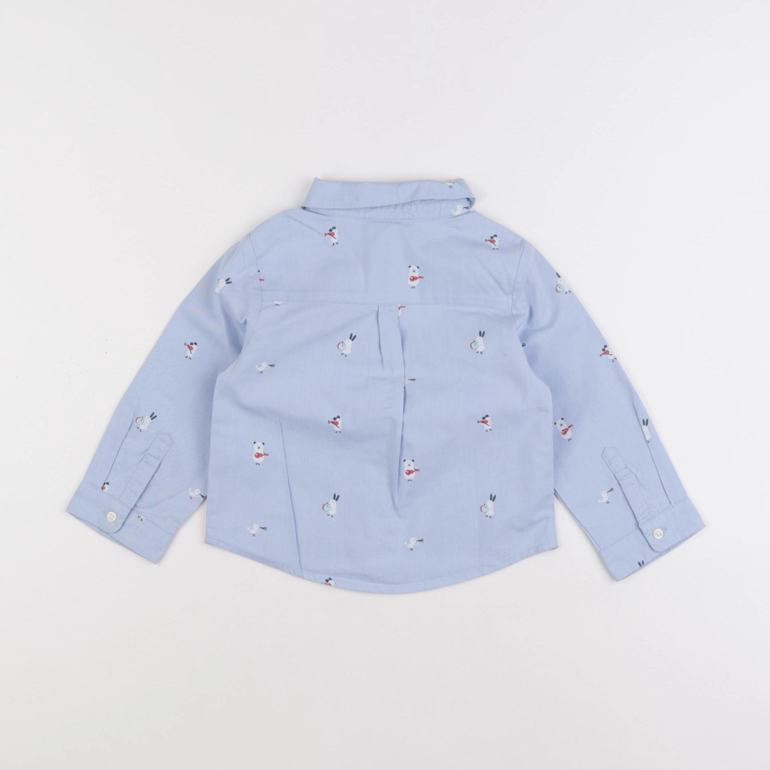 Jacadi - chemise bleu - 24 mois