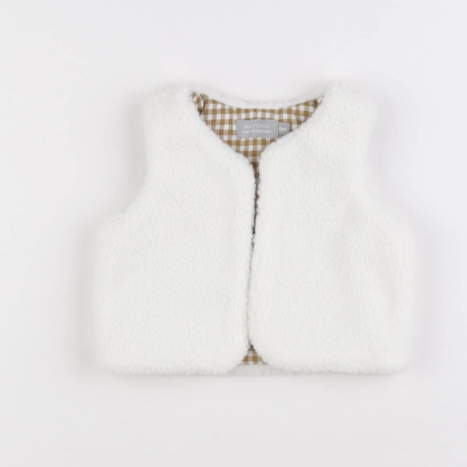 Boutchou - gilet blanc - 6 mois