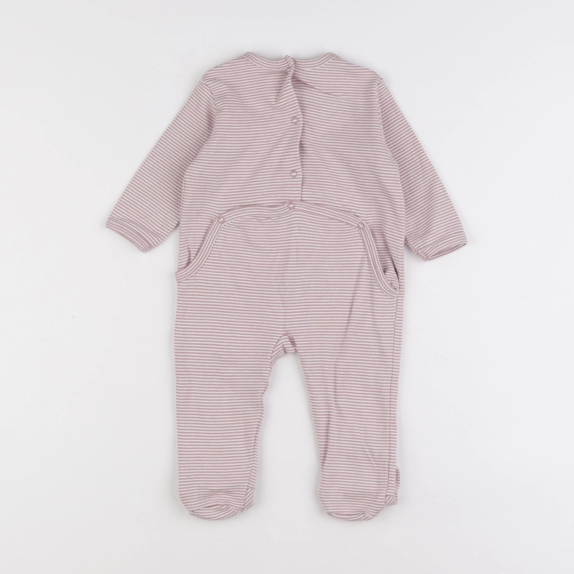 Vertbaudet - pyjama coton violet - 6 mois