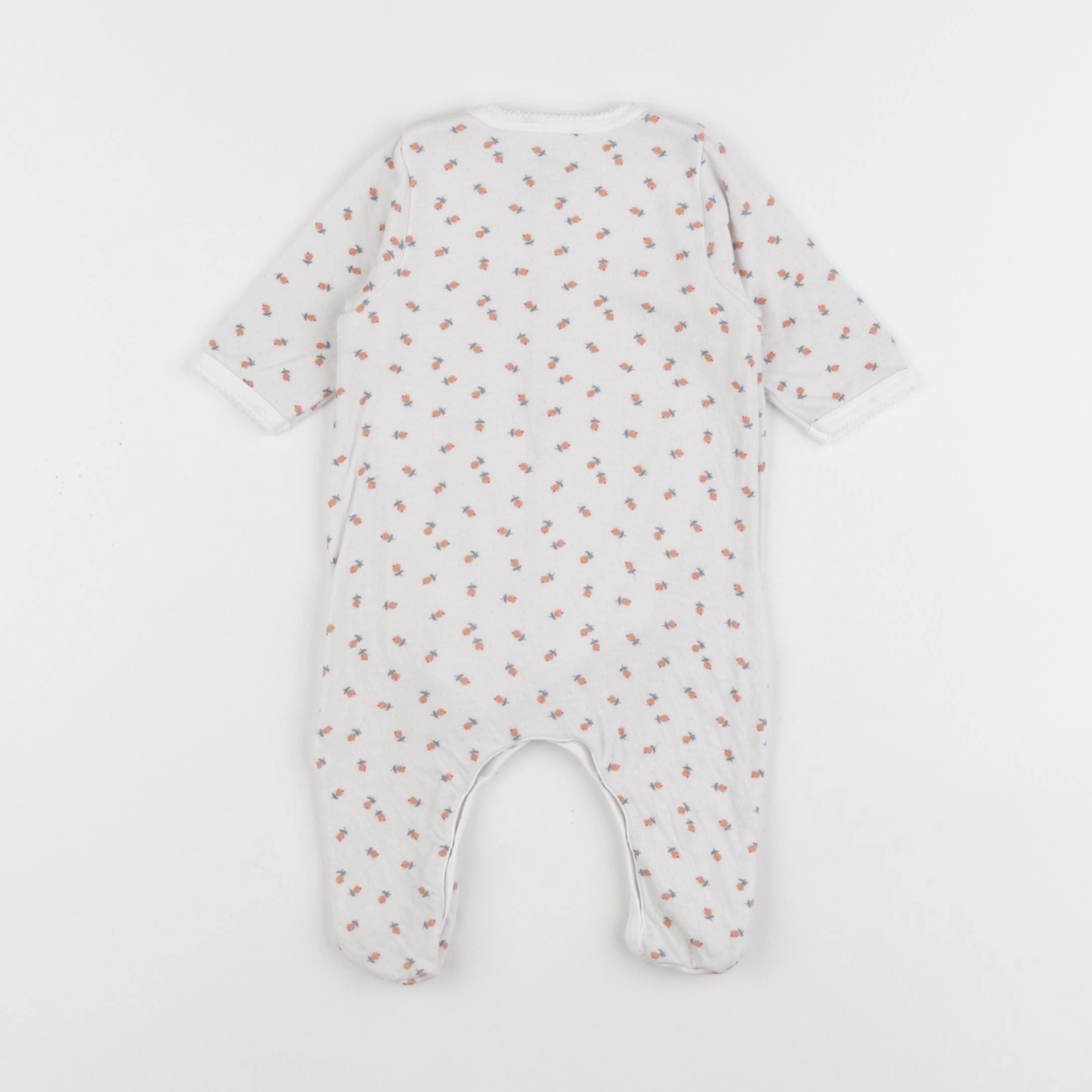 Petit Bateau - pyjama coton blanc - 3 mois