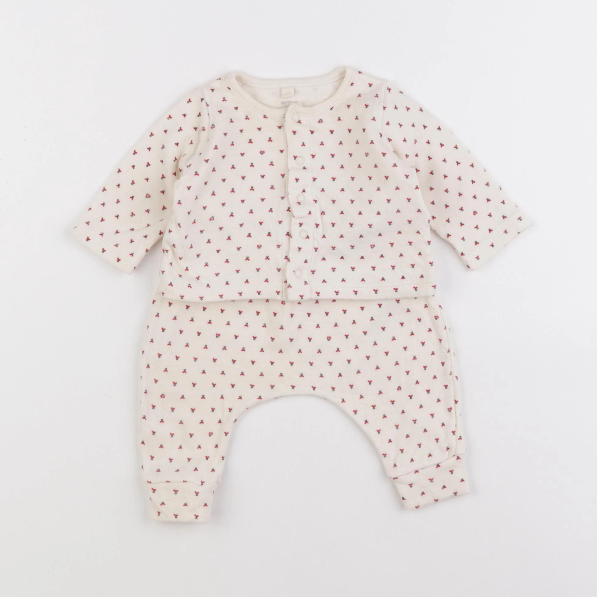 Petit Bateau - ensemble beige - 3 mois