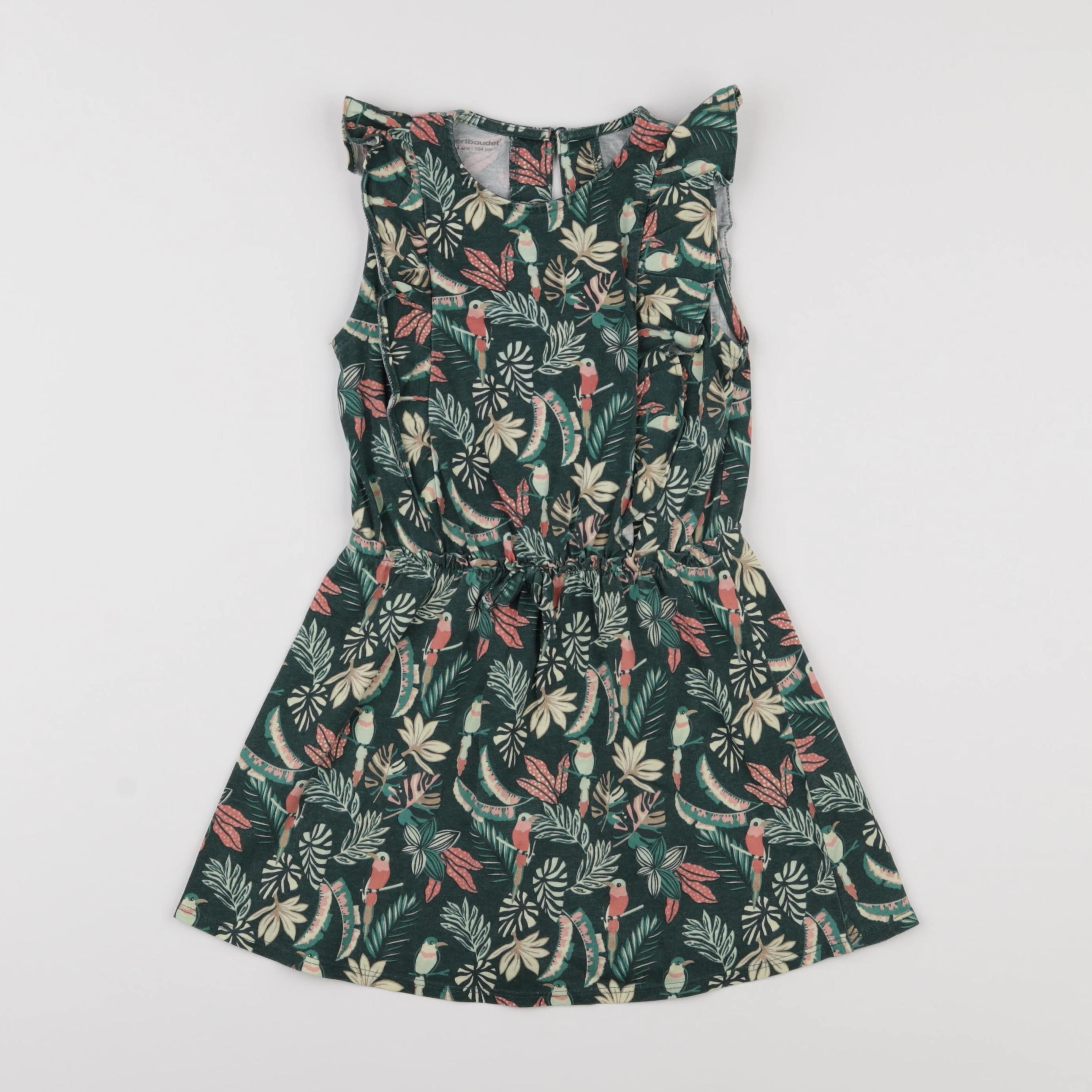 Vertbaudet - robe vert - 4 ans