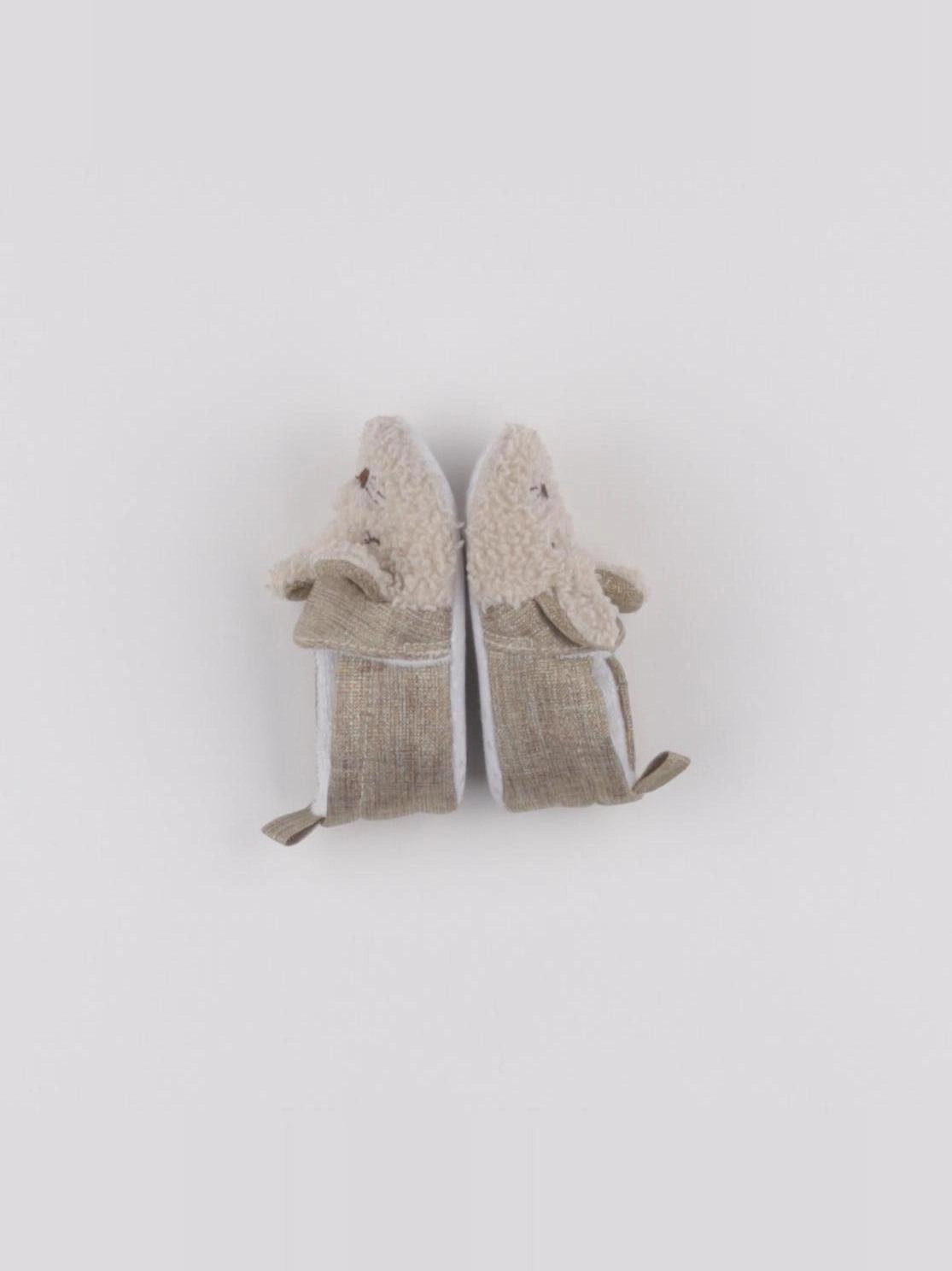 Vertbaudet - chaussons beige - pointure 18