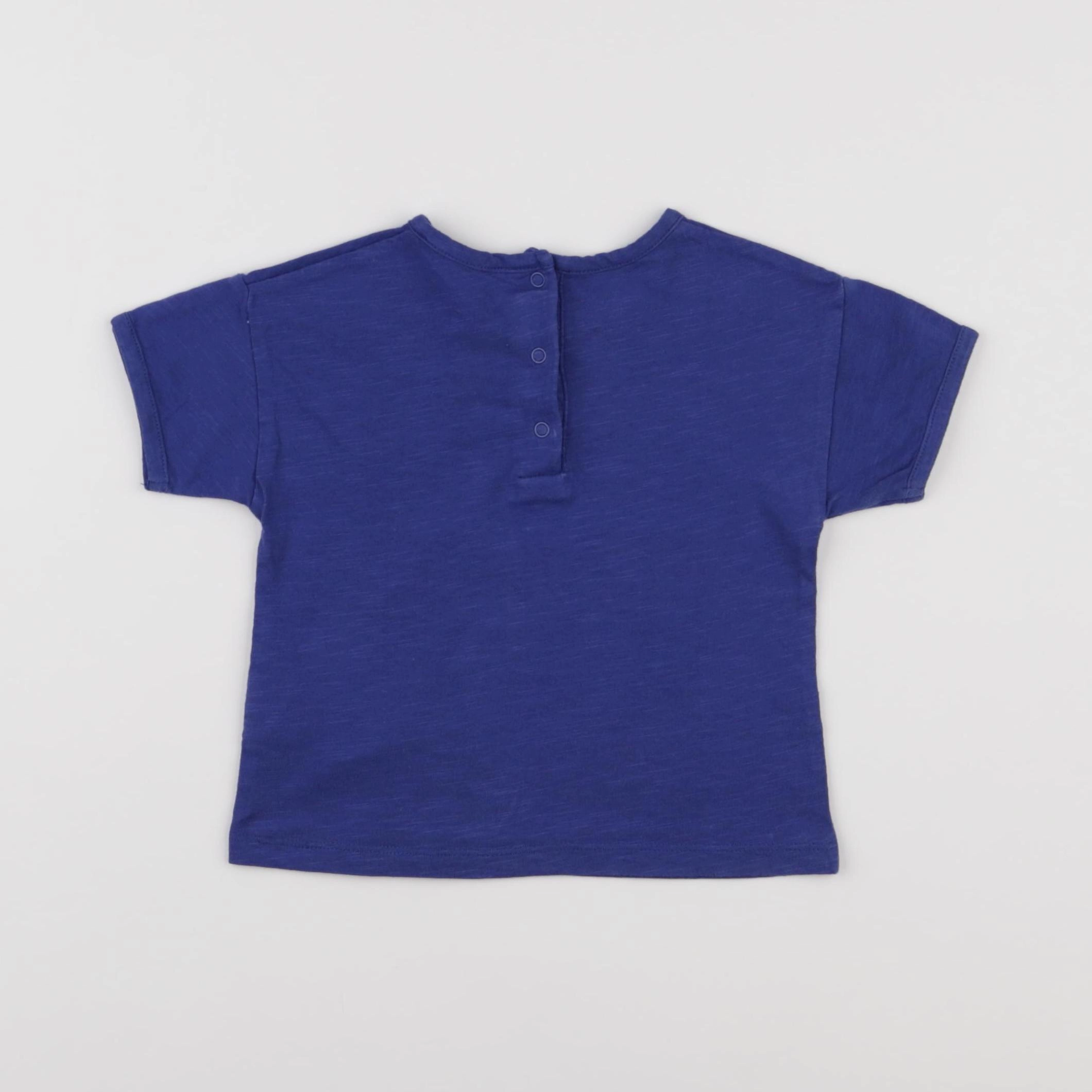 Vertbaudet - tee-shirt bleu - 12 mois