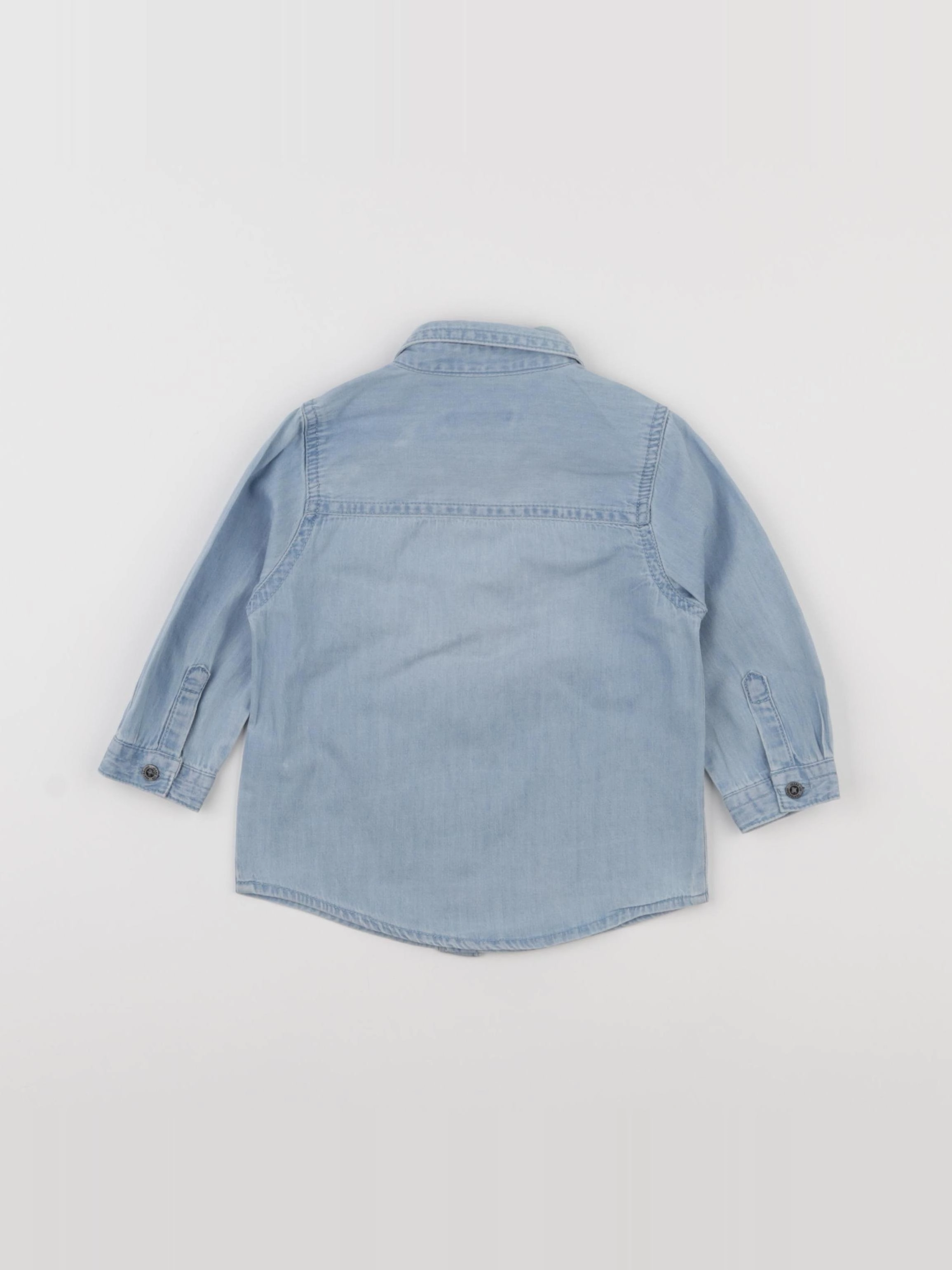 Vertbaudet - chemise bleu - 12 mois