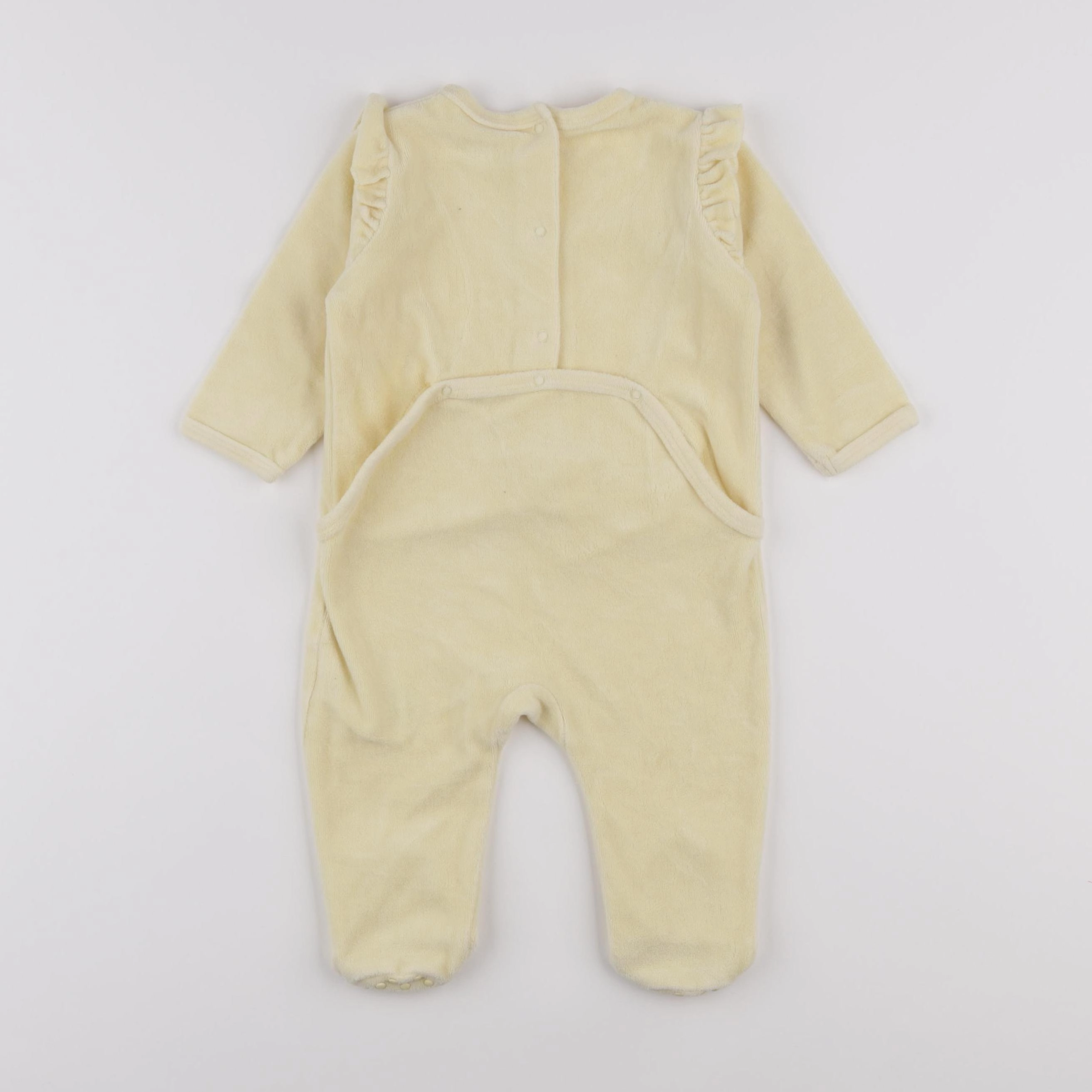 Vertbaudet - pyjama velours jaune - 9 mois