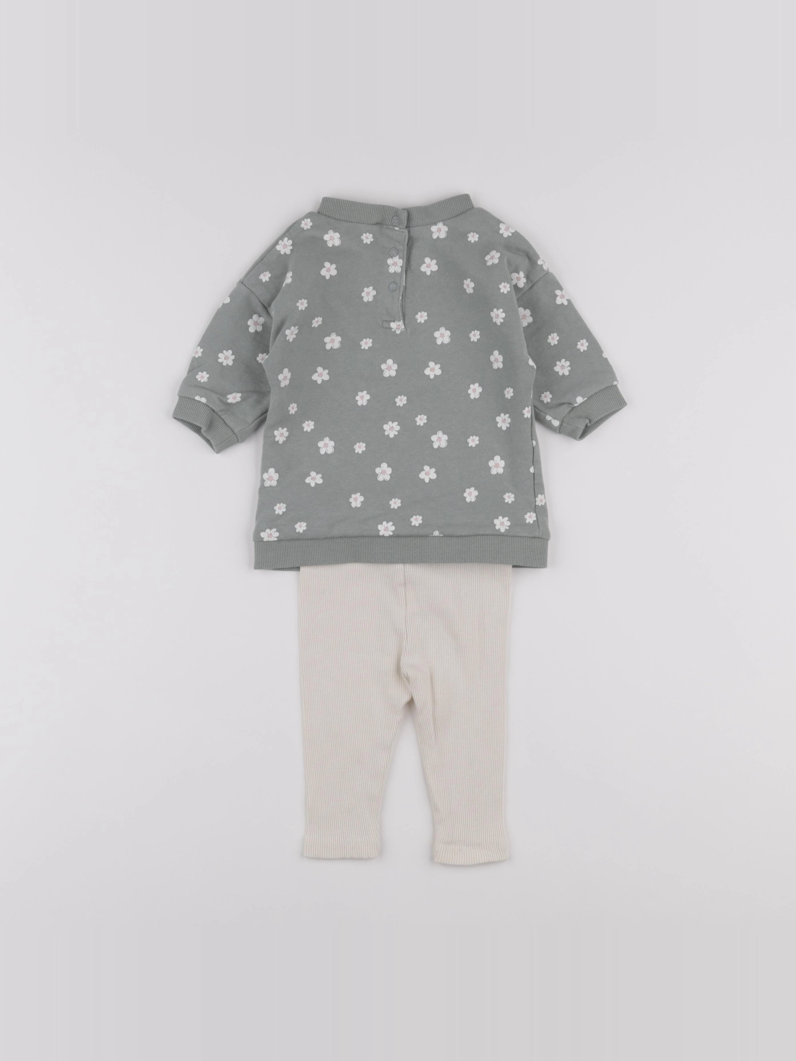 Vertbaudet - ensemble vert - 6 mois