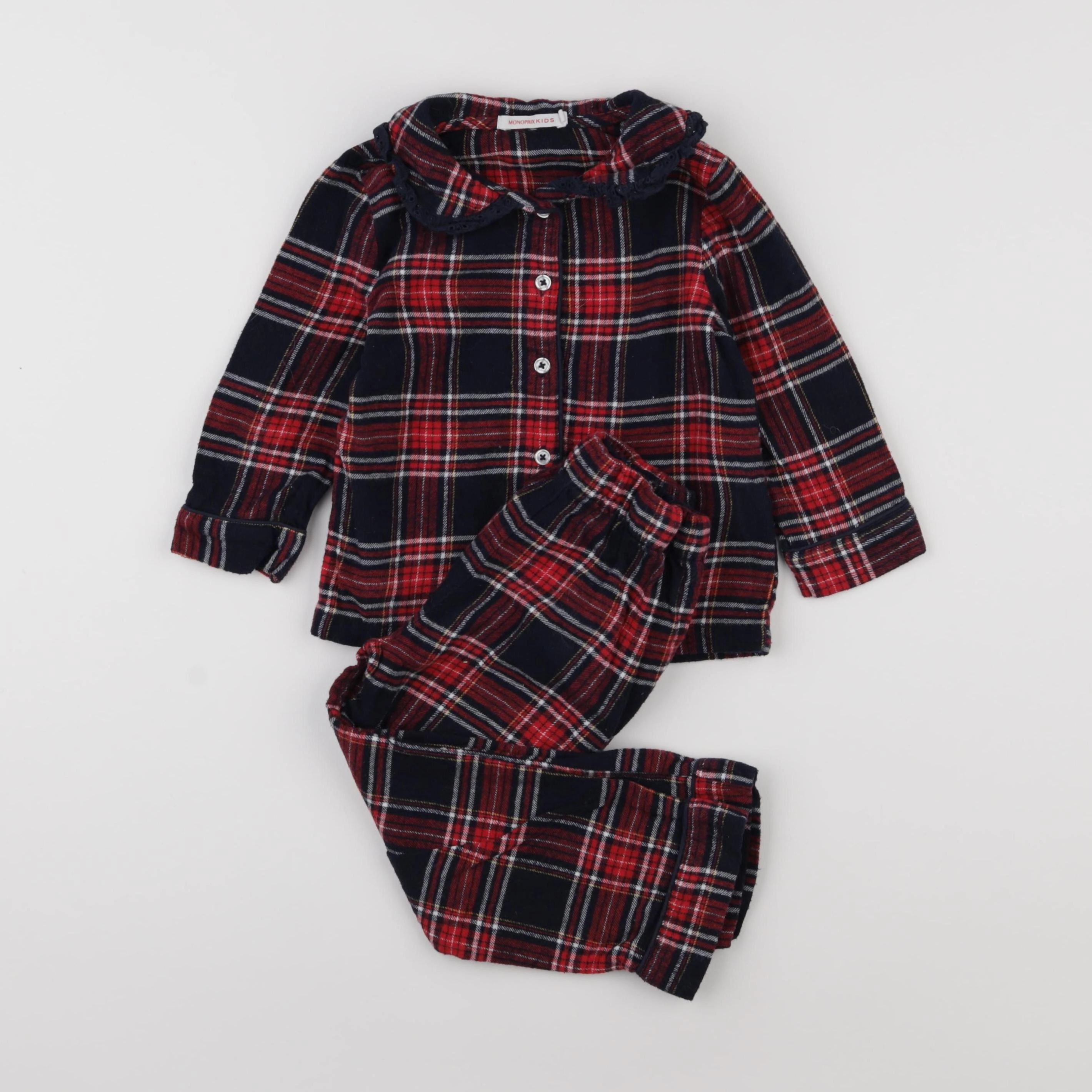 Monoprix - pyjama coton rouge - 3 ans