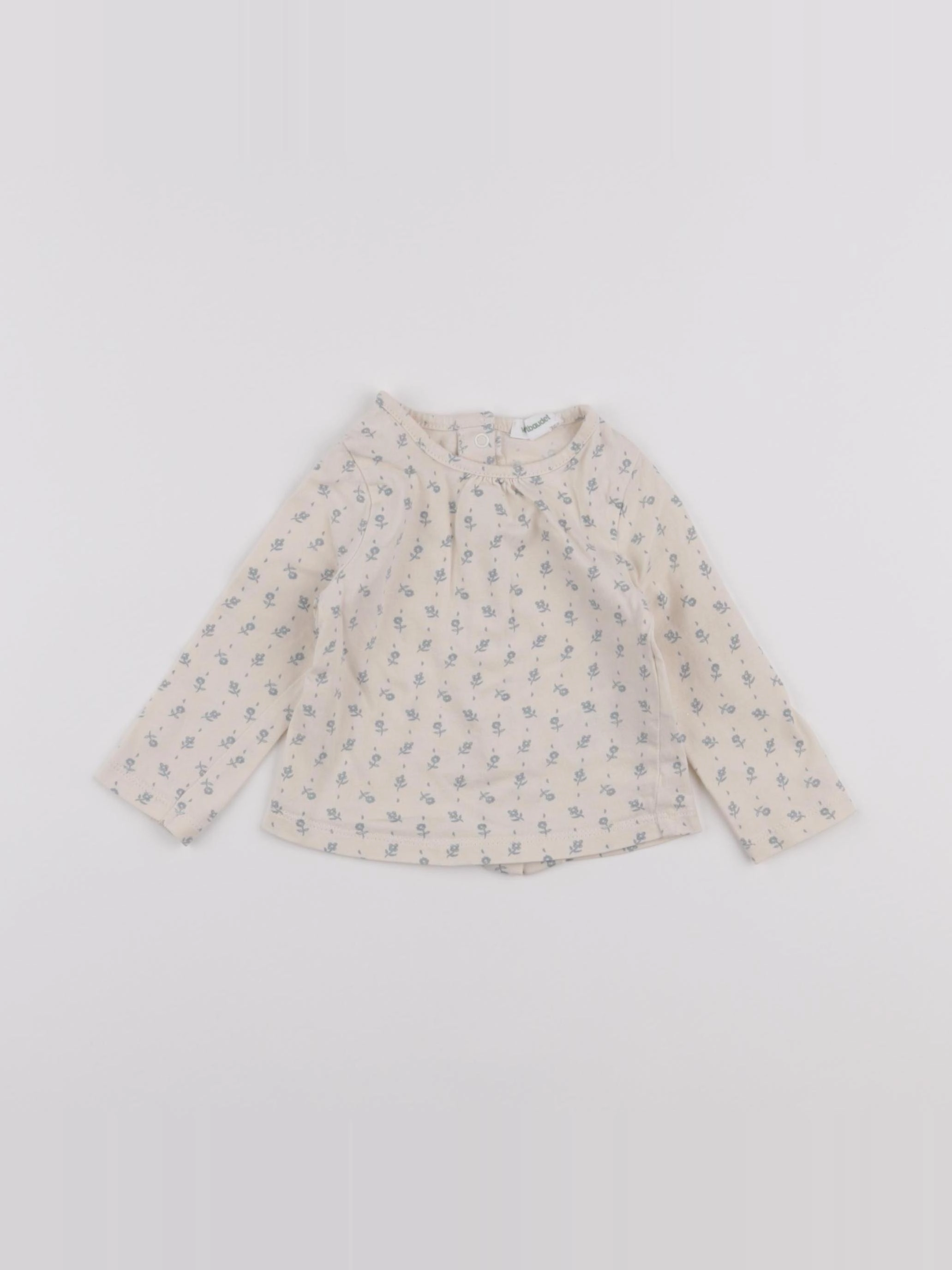 Vertbaudet - tee-shirt beige - 6 mois