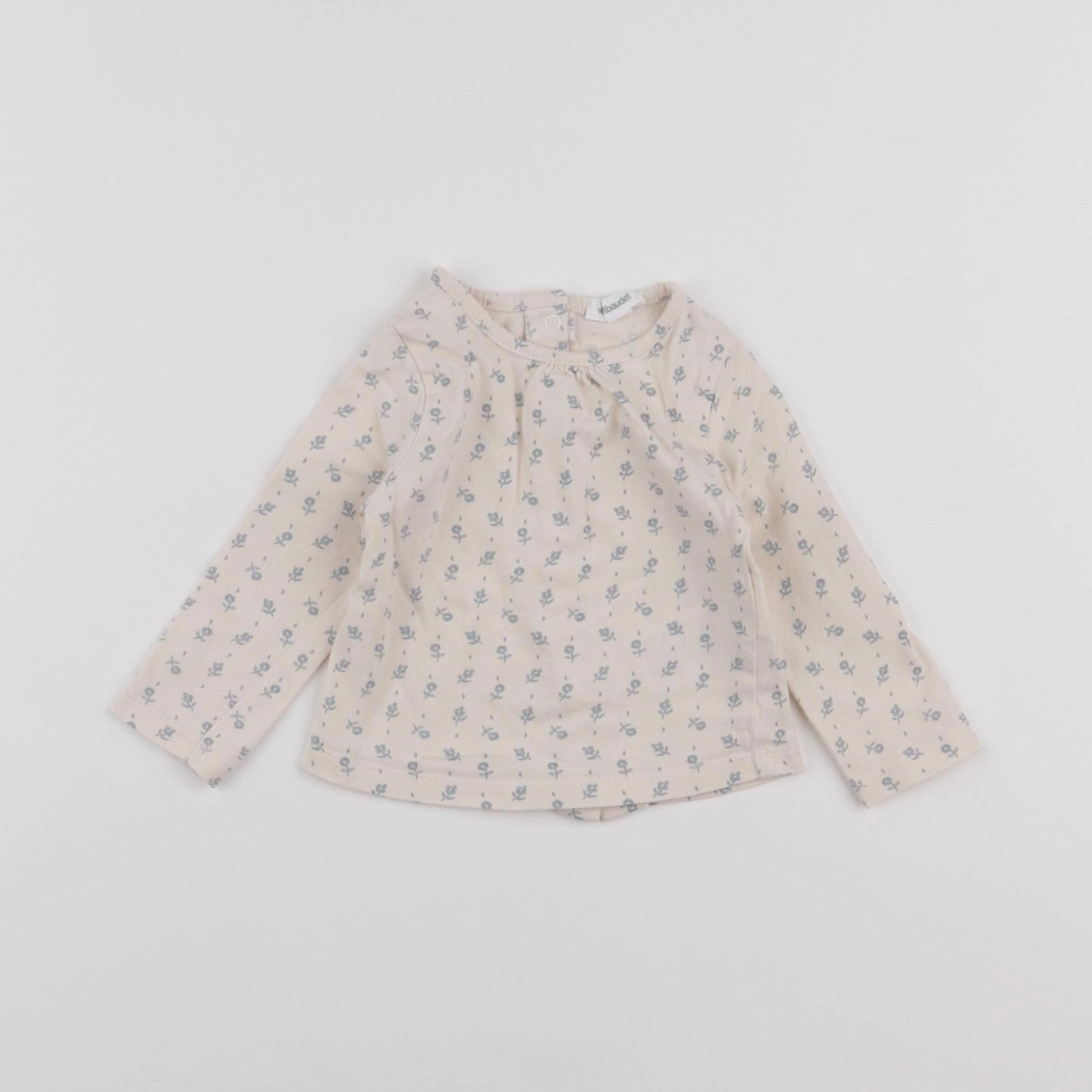 Vertbaudet - tee-shirt beige - 6 mois