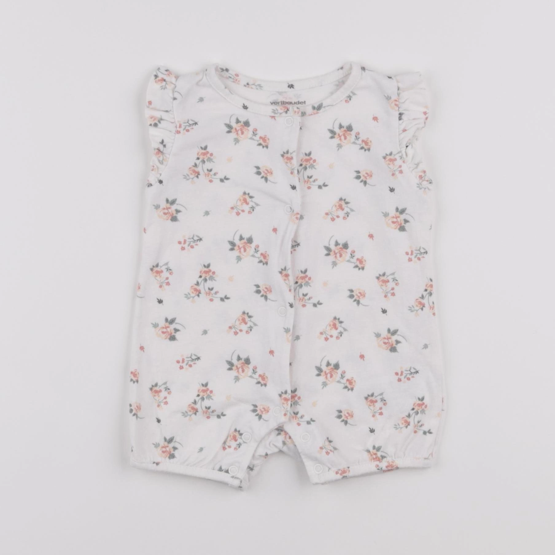 Vertbaudet - pyjama coton beige - 6 mois