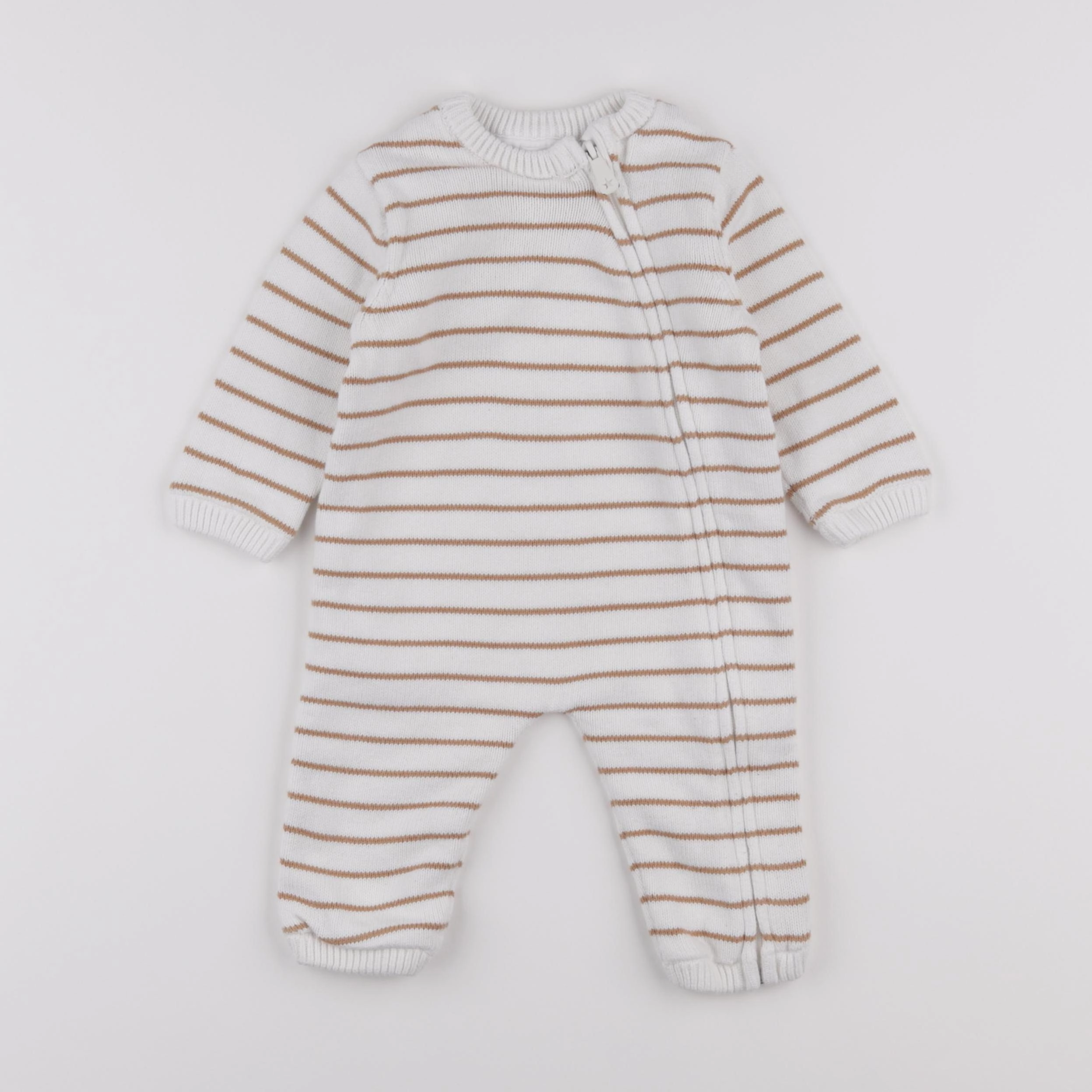 Vertbaudet - combinaison beige - 9 mois