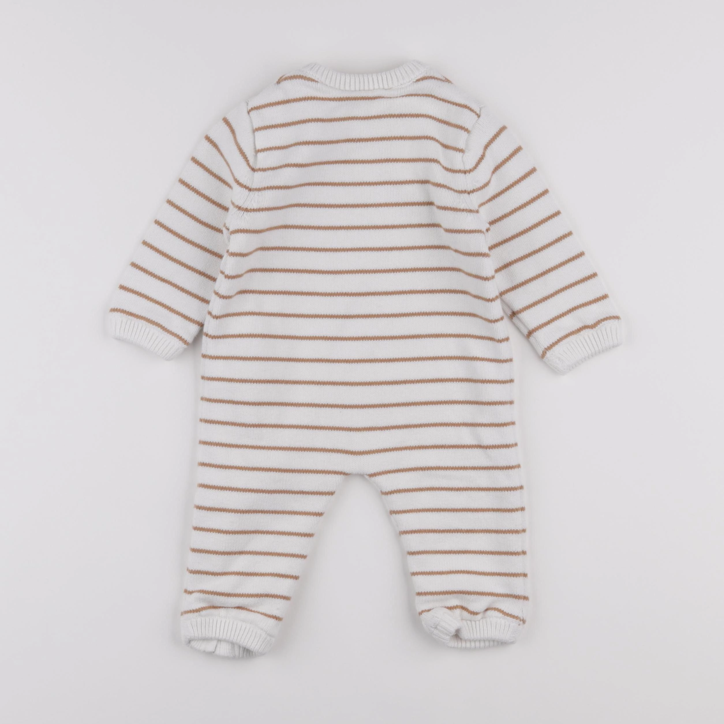 Vertbaudet - combinaison beige - 9 mois