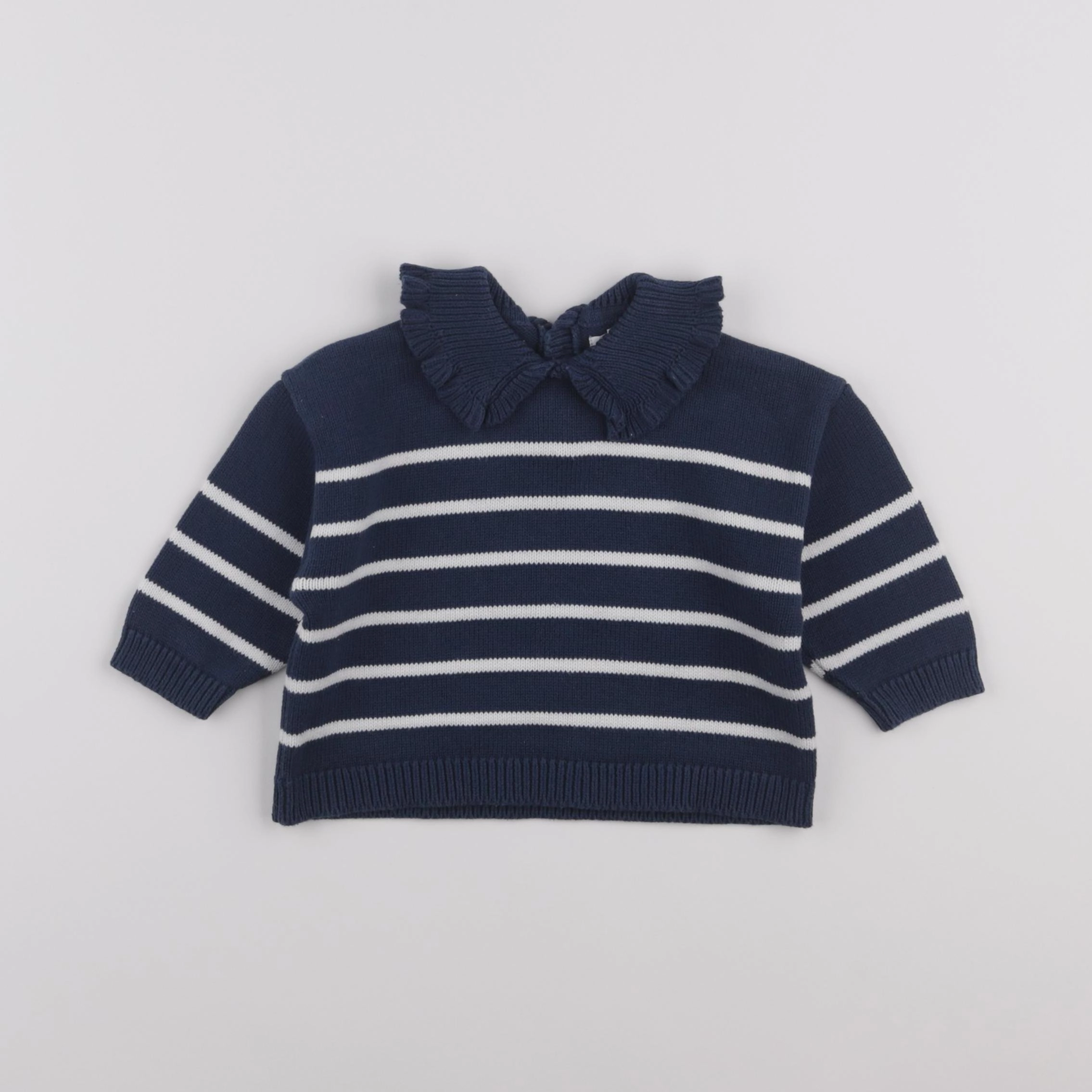 Vertbaudet - pull bleu - 9 mois