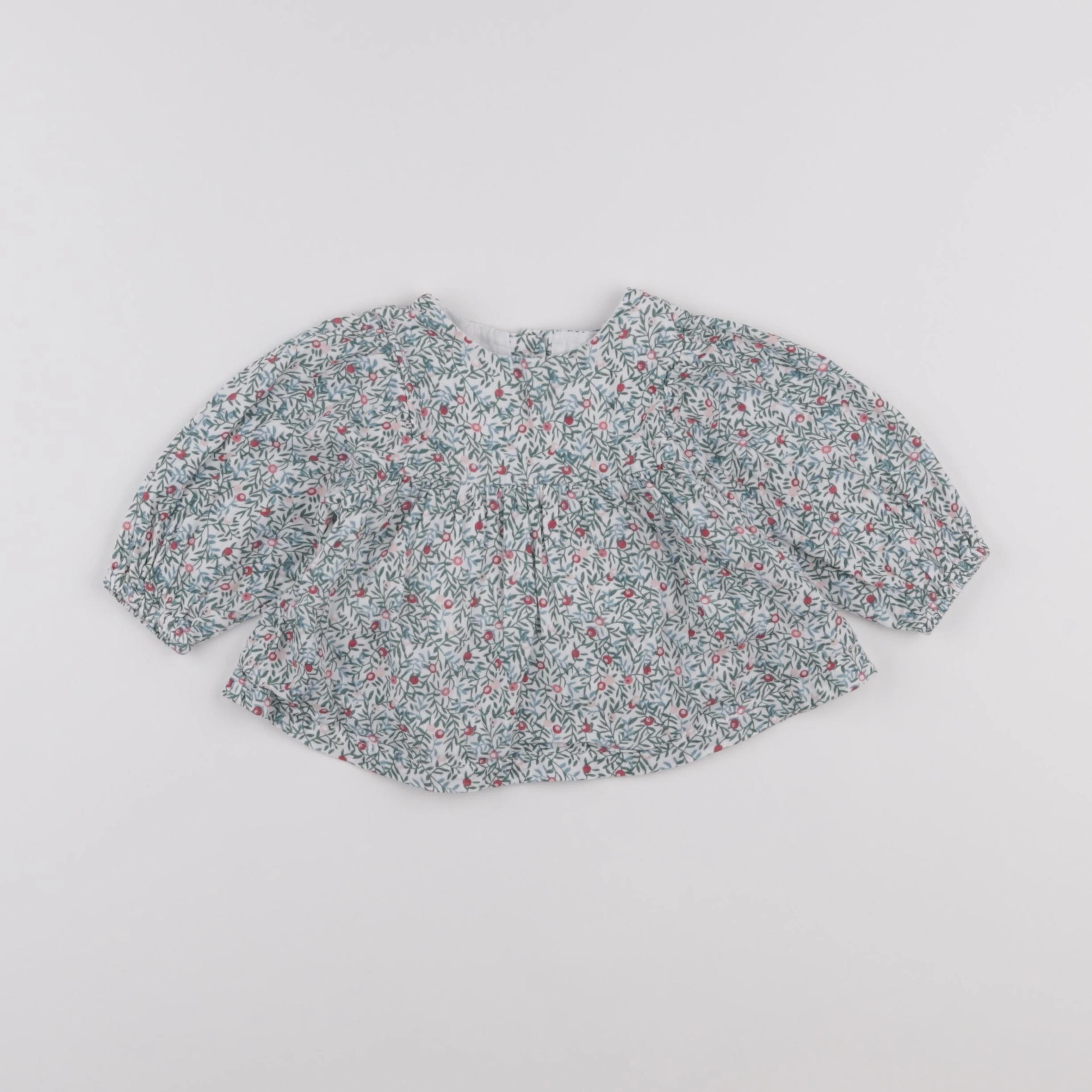 Vertbaudet - blouse vert - 6 mois