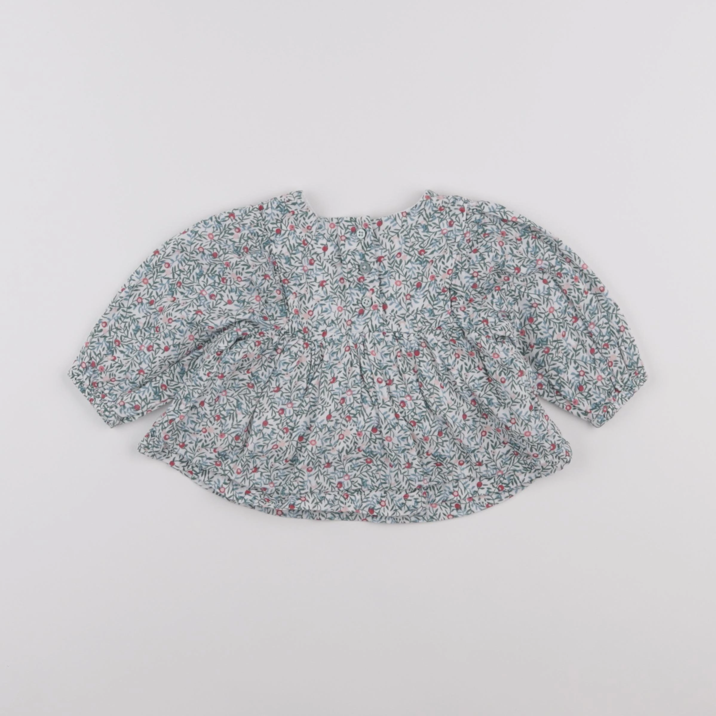 Vertbaudet - blouse vert - 6 mois