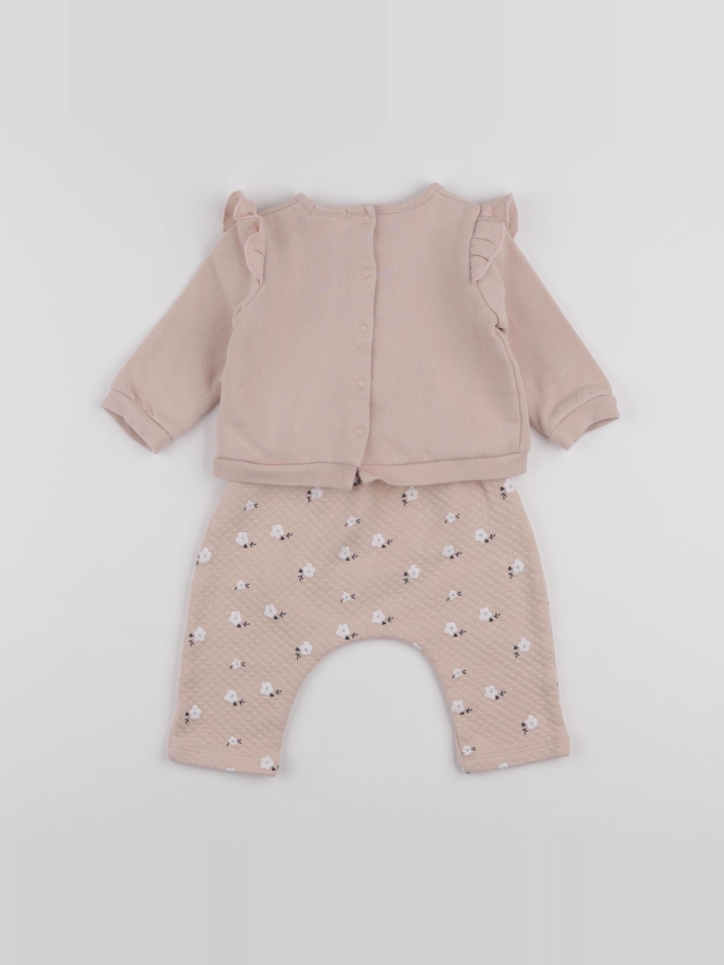 Vertbaudet - ensemble rose - 6 mois