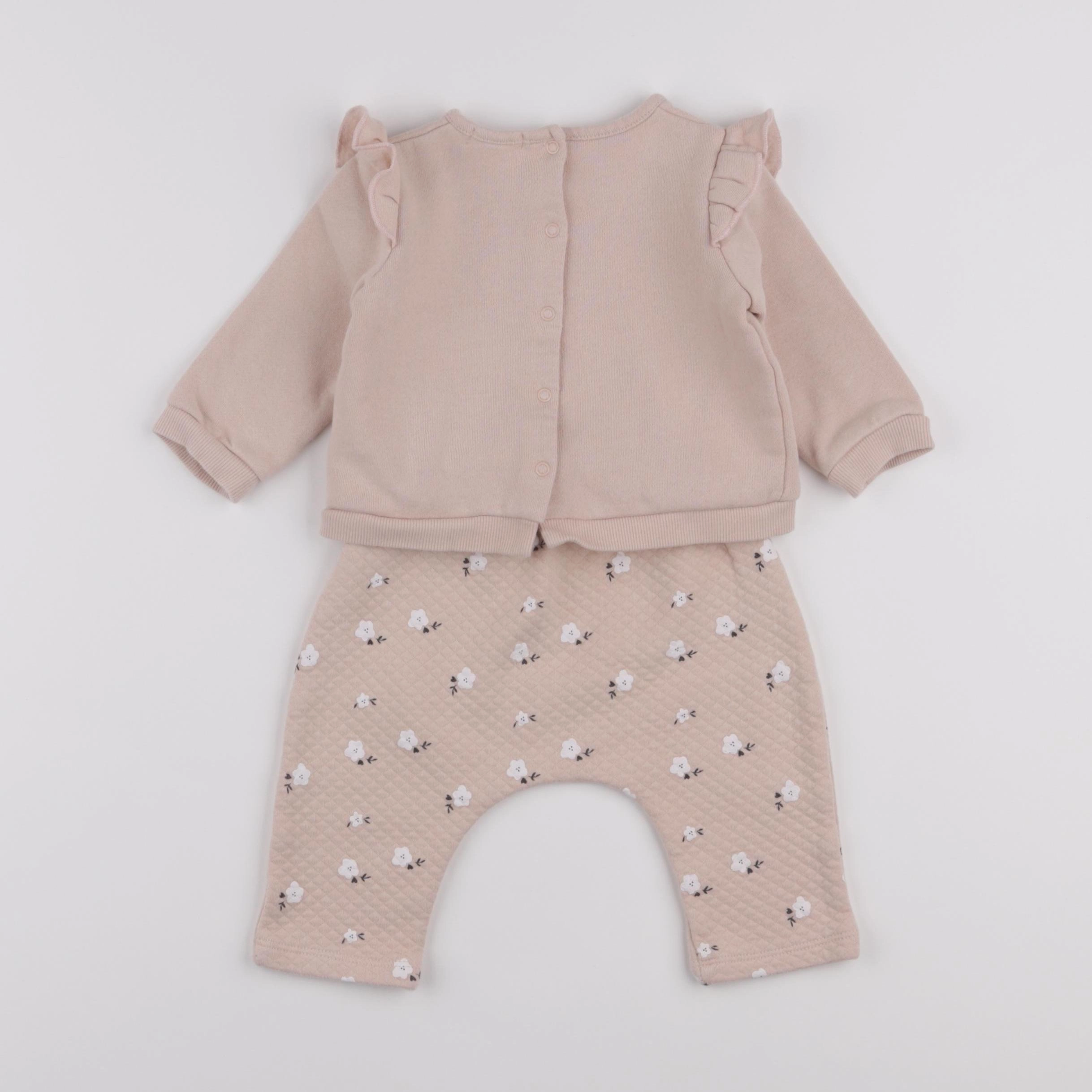 Vertbaudet - ensemble rose - 6 mois
