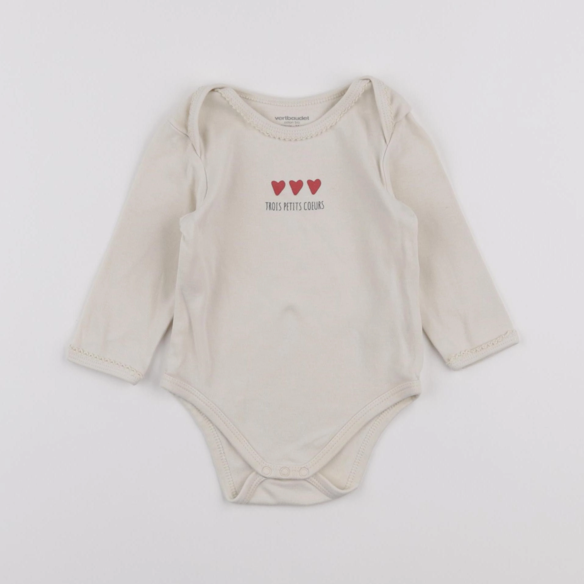 Vertbaudet - body beige - 12 mois