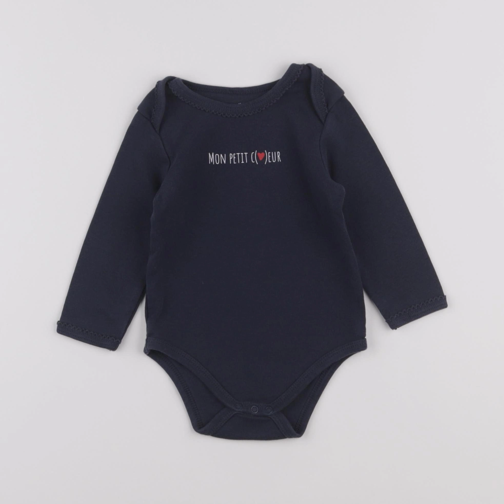 Vertbaudet - body bleu - 12 mois