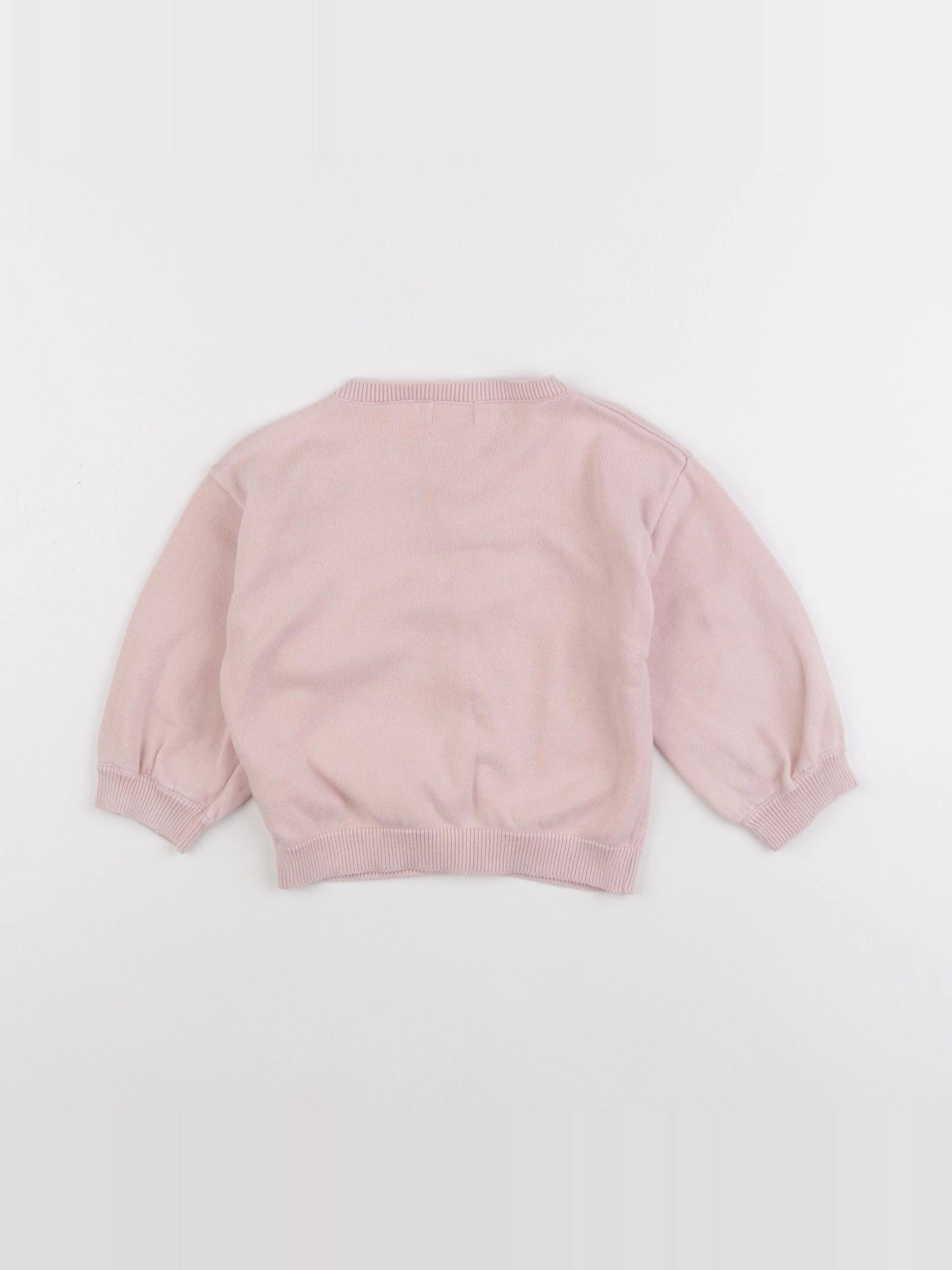 Vertbaudet - gilet rose - 24 mois
