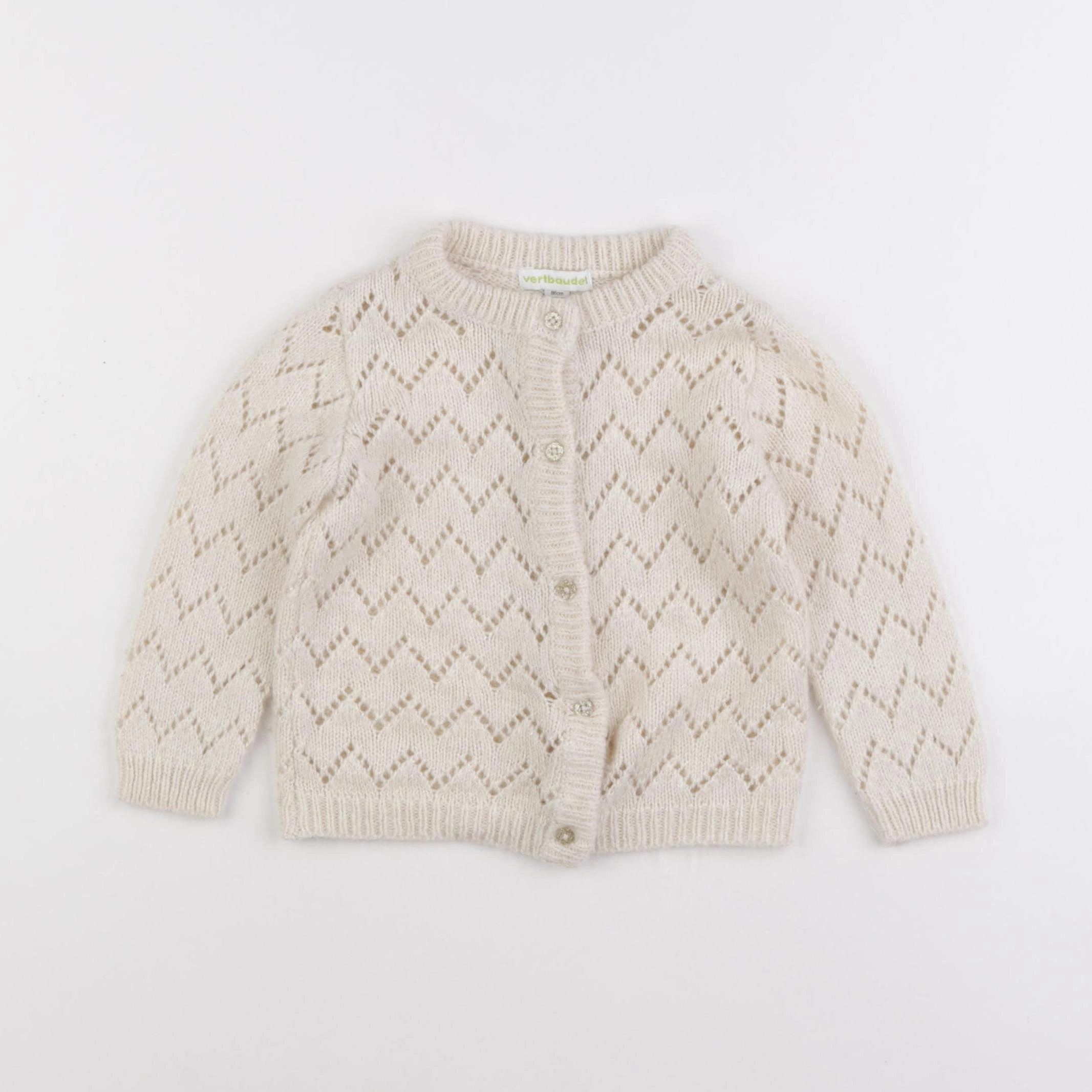 Vertbaudet - gilet beige - 2 ans